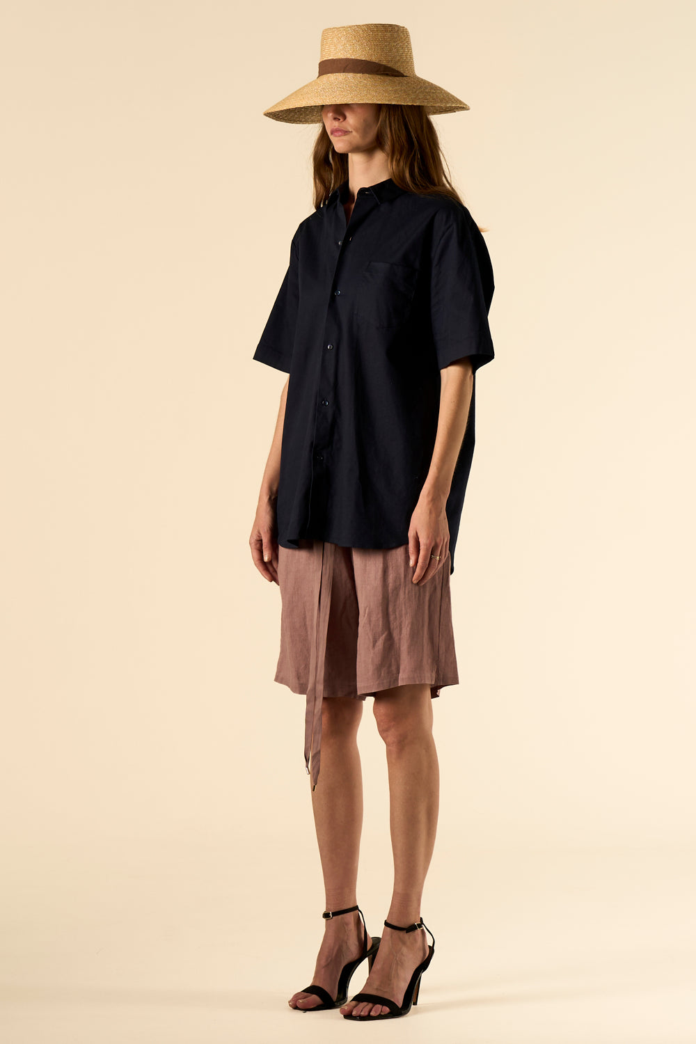 Basketball Linen Short Mink 