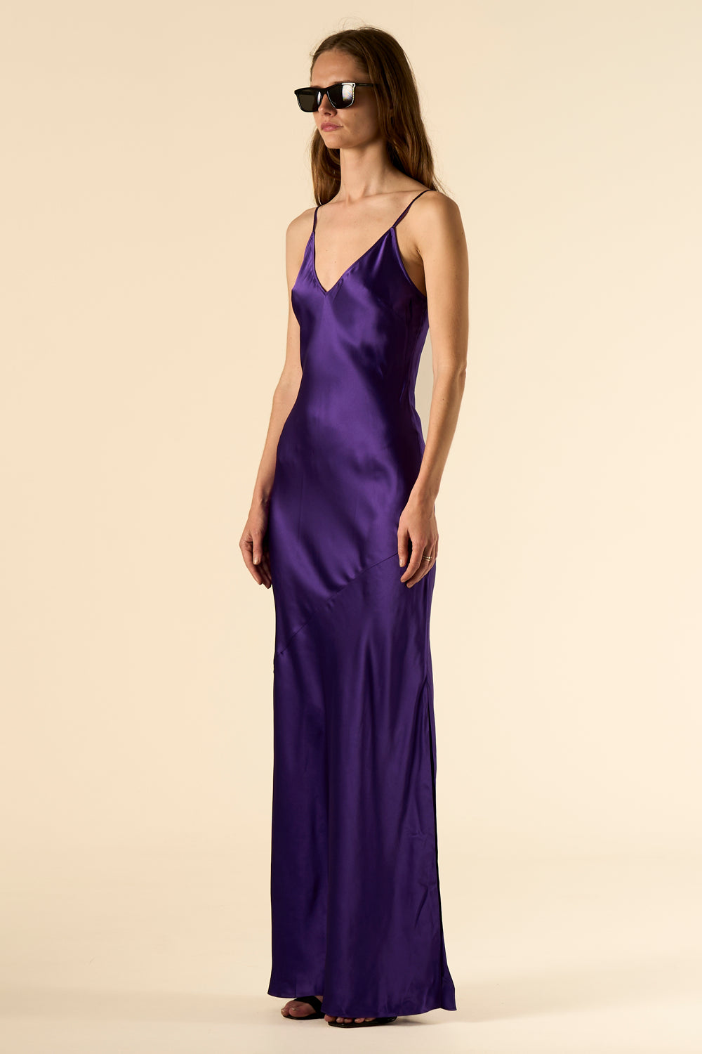 bias cut silk dress Argent in Charmeuse | Bordeaux | Women's Dresses Discover elegance with our Luna Silky Dress Minimalist Silk Slip Dresses
