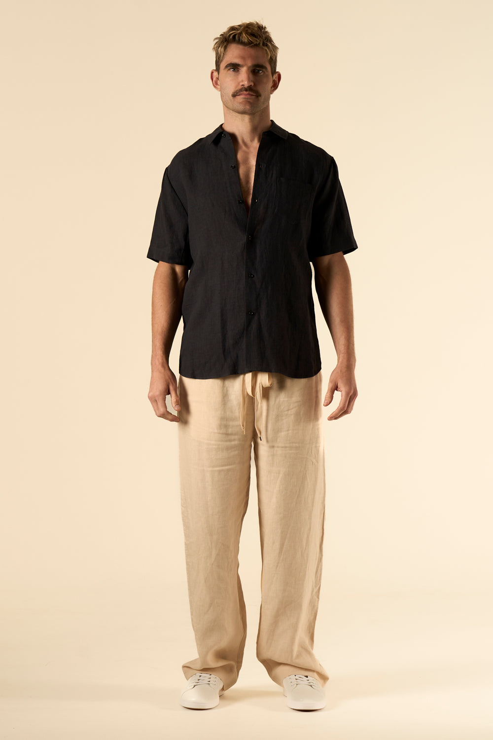 Boyfriend Linen Shirt Ink 