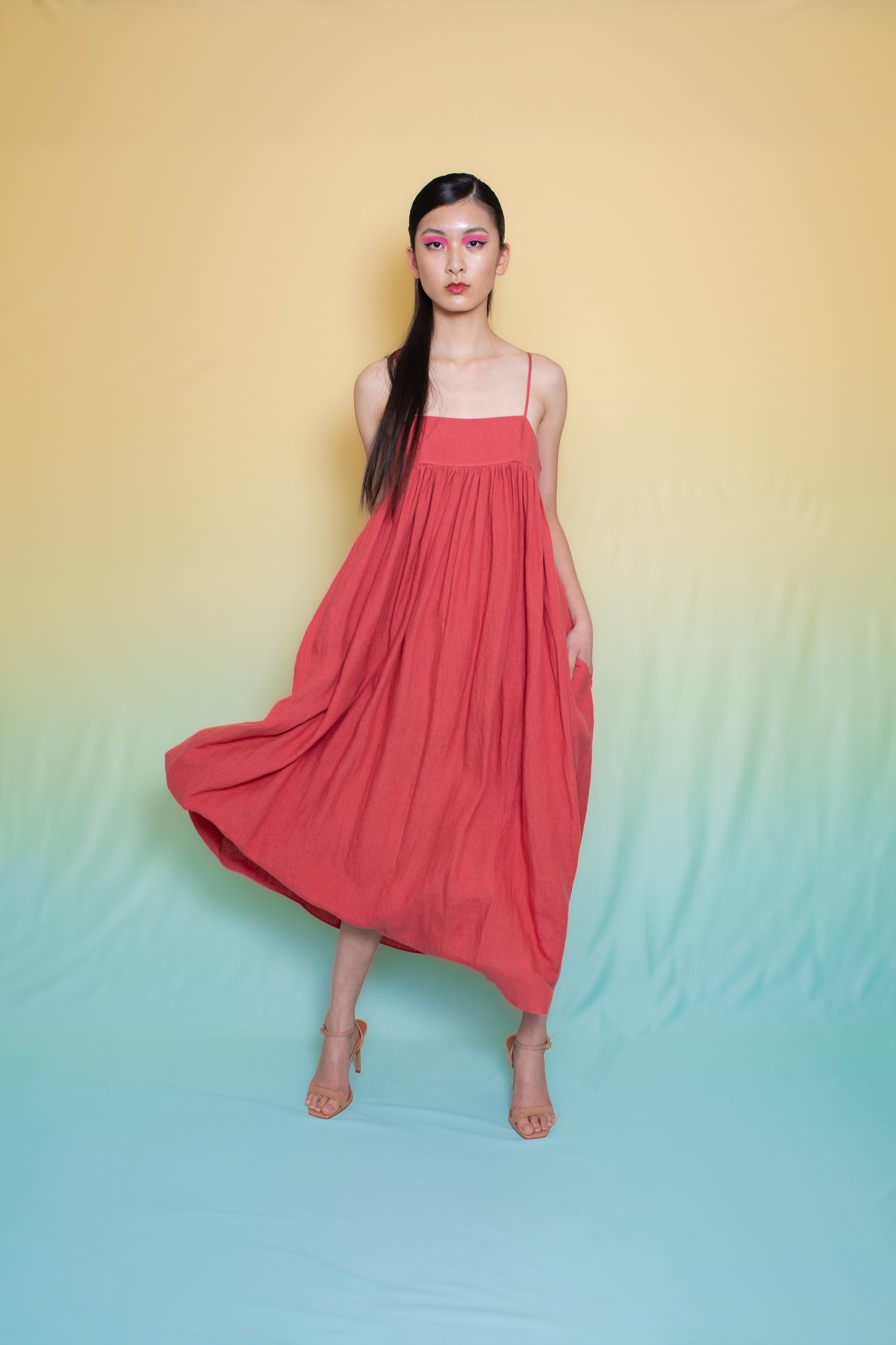 Neptune Linen Baby Doll Raspberry