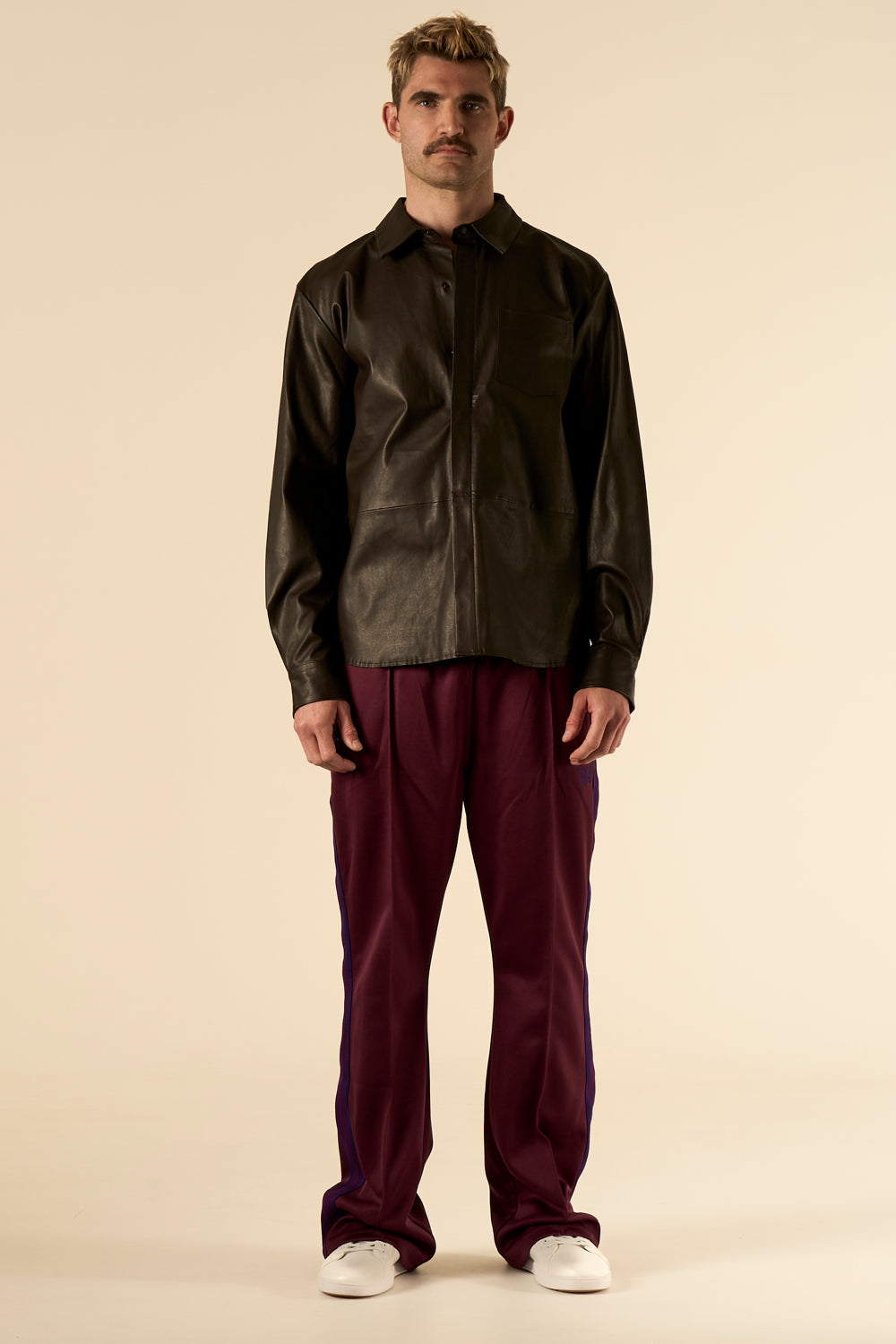 Leather Shirt Chocolate Brown 