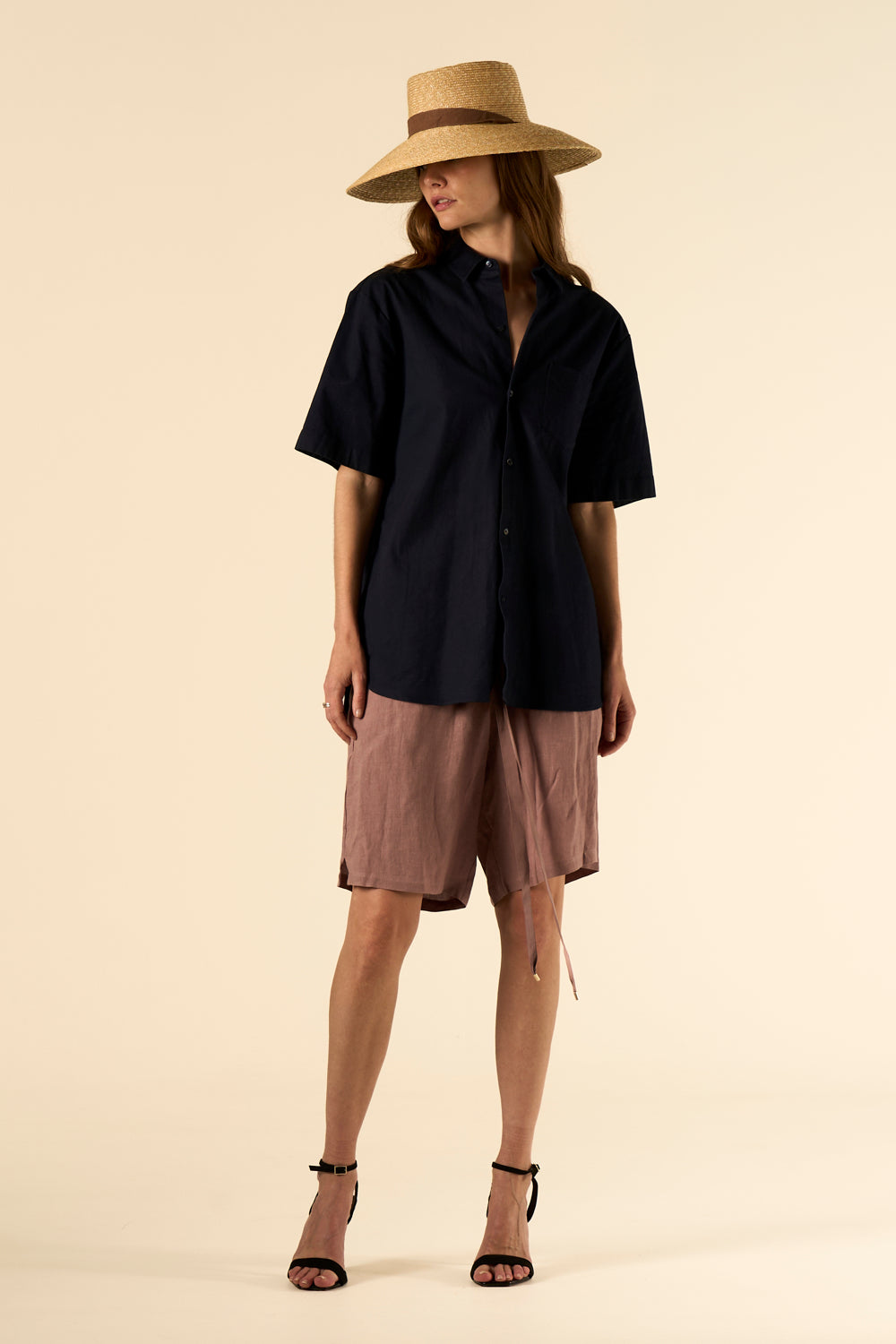 Basketball Linen Short Mink 