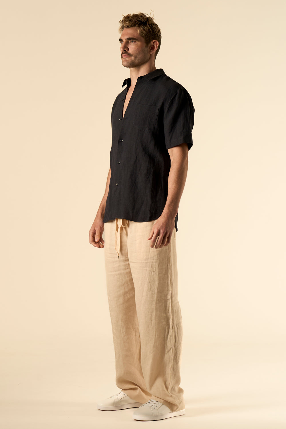 Boyfriend Linen Shirt Ink 