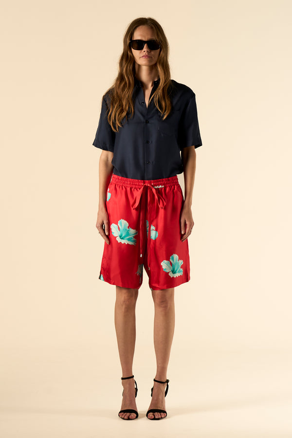 Basketball Silk Short Scarlett Hawaii 