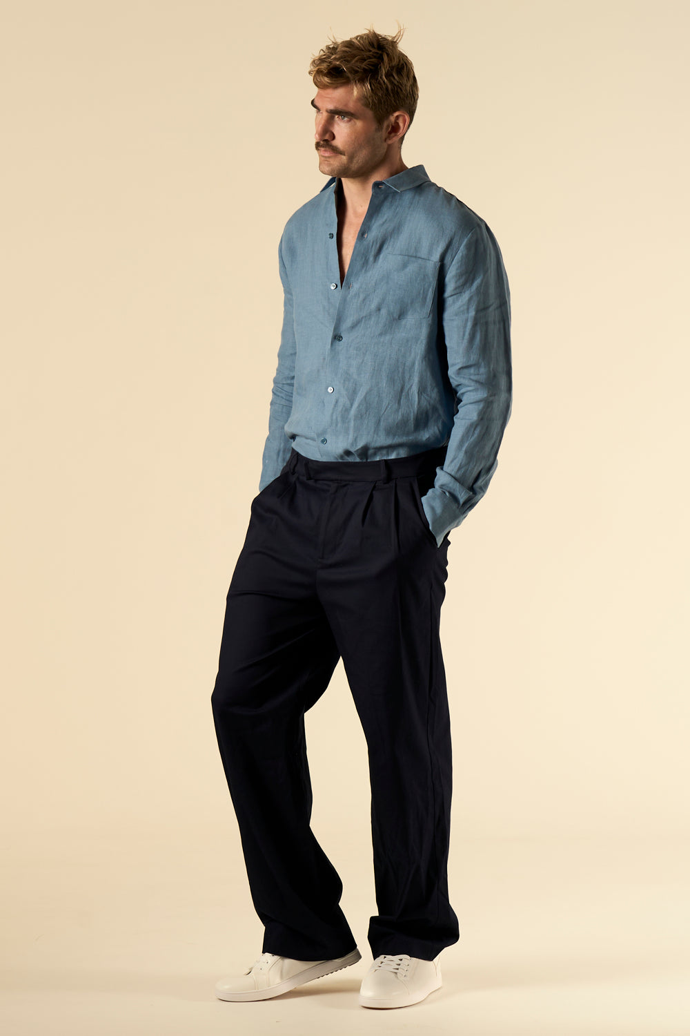 Salinas Cotton Trouser Ink 