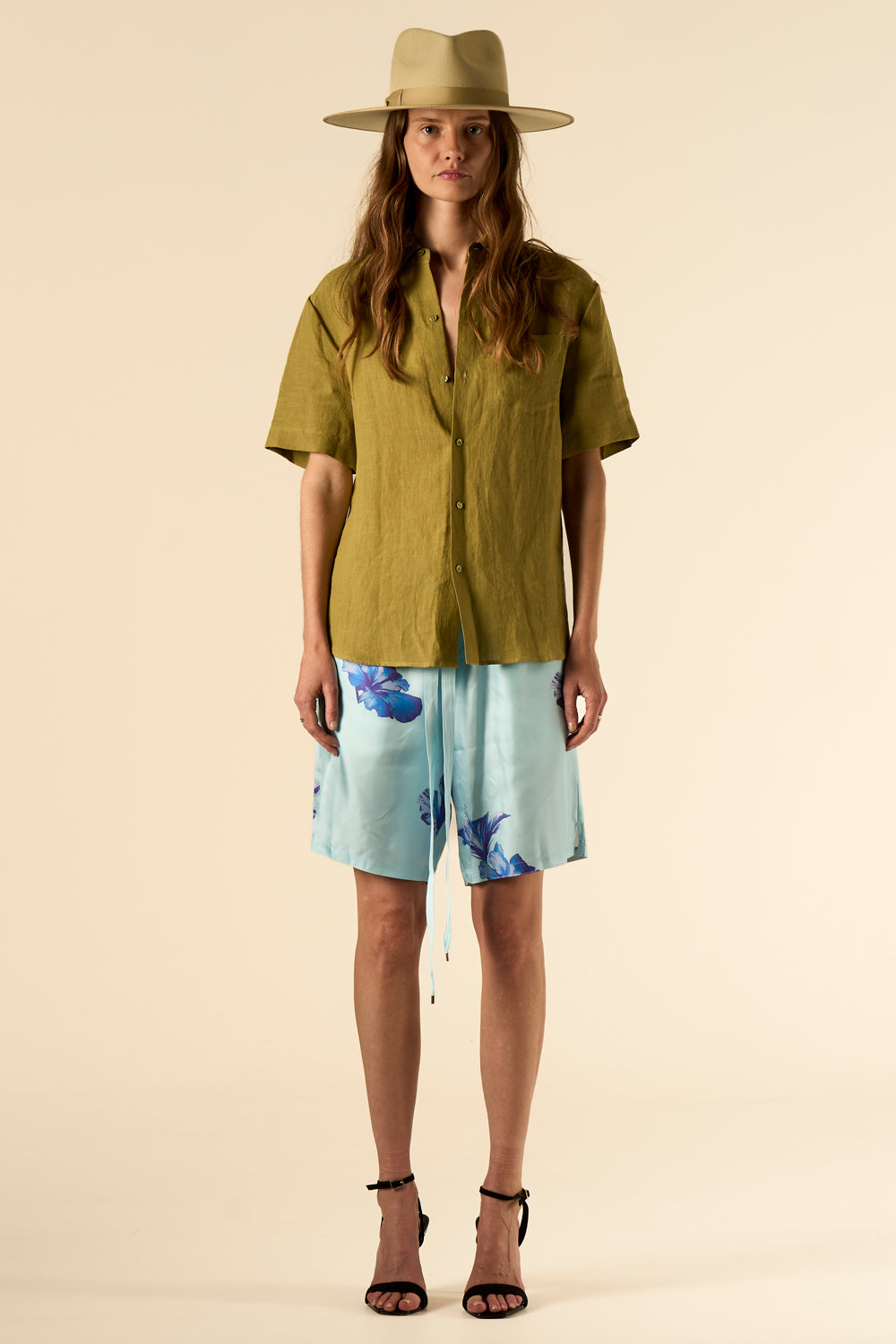 Boyfriend Linen Shirt Pistachio 