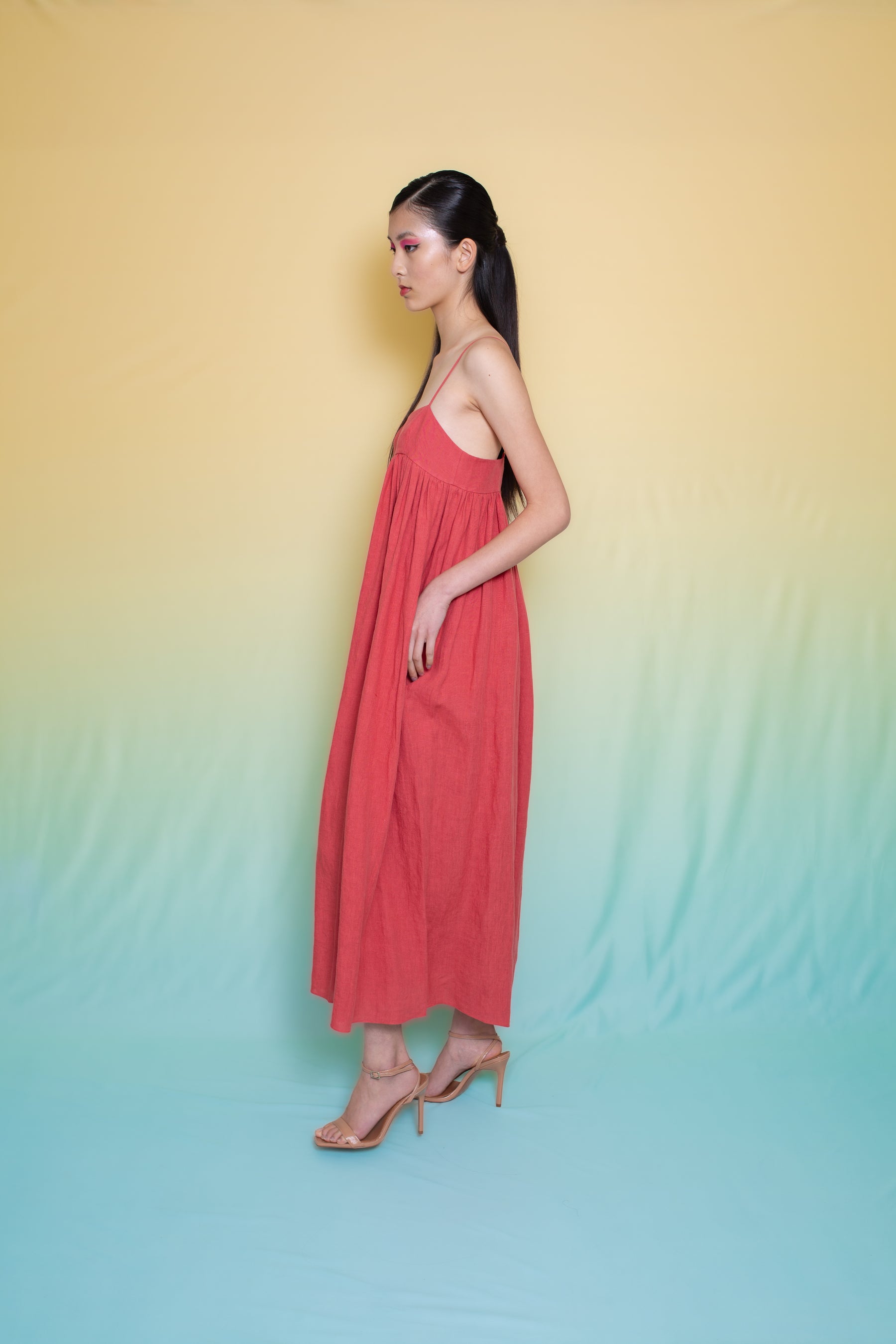 Neptune Linen Baby Doll Raspberry