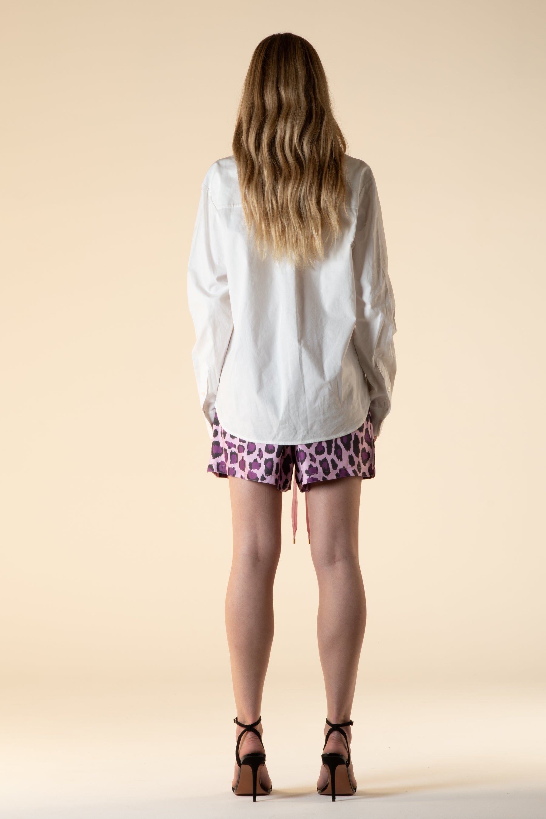 Paolo Silk Short Violet Jaguar 