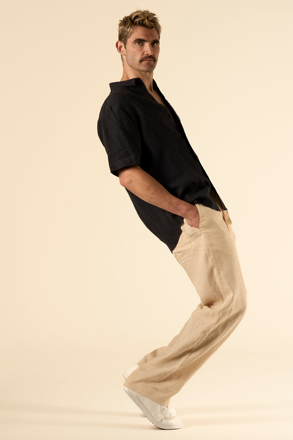 Boyfriend Linen Shirt Ink 