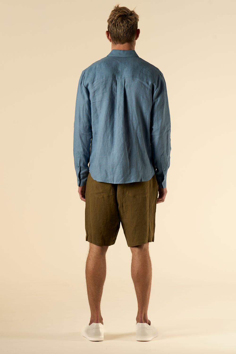 Basketball Linen Short Khaki 