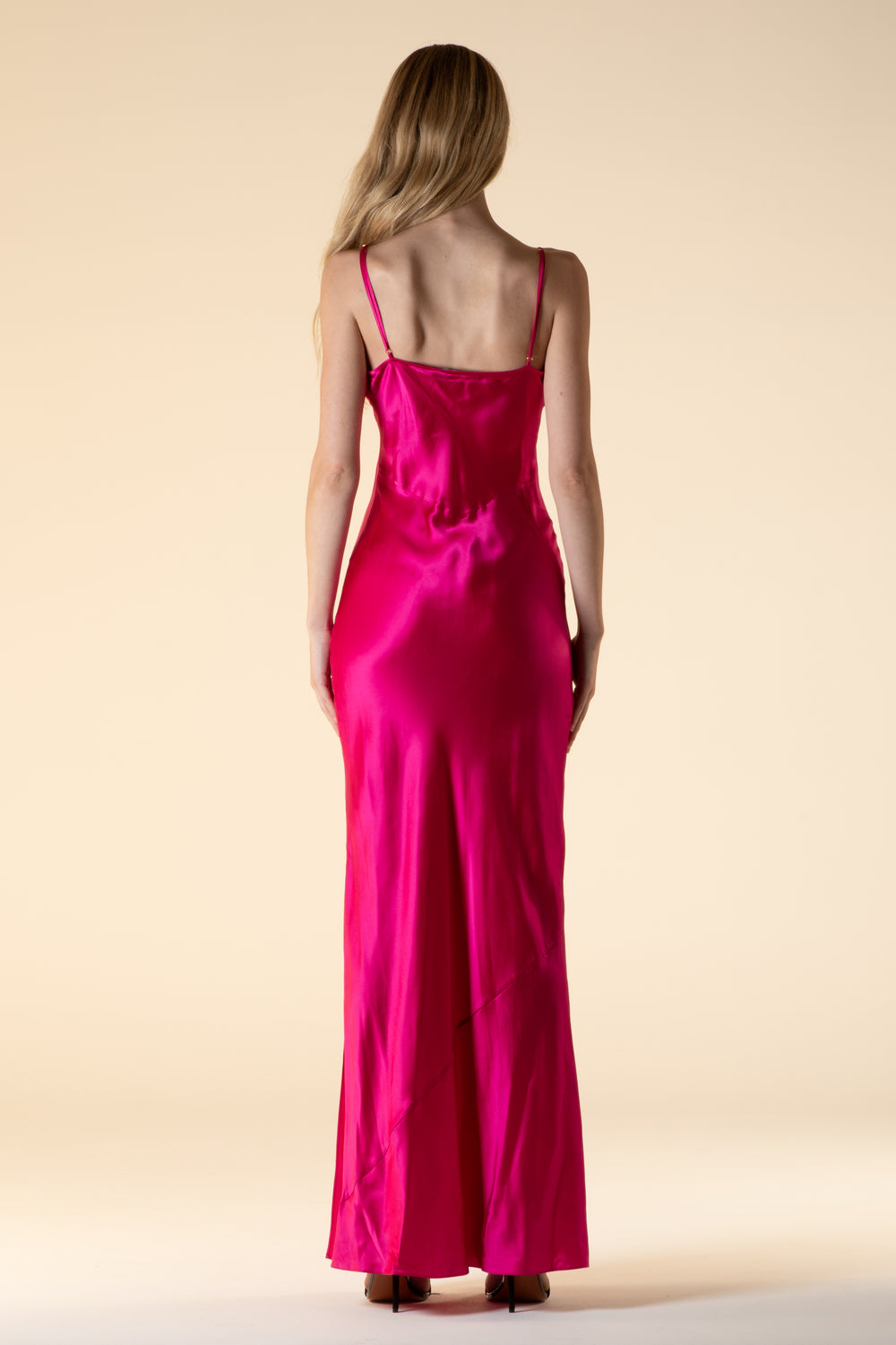 Lotus Bias Cut Silk Slip Dress Fuscia FINNEY - A modern luxury brand specialising in refined essentials Lotus Bias Cut Silk Slip Dress Fuscia FINNEY - A modern luxury brand specialising in refined essentials