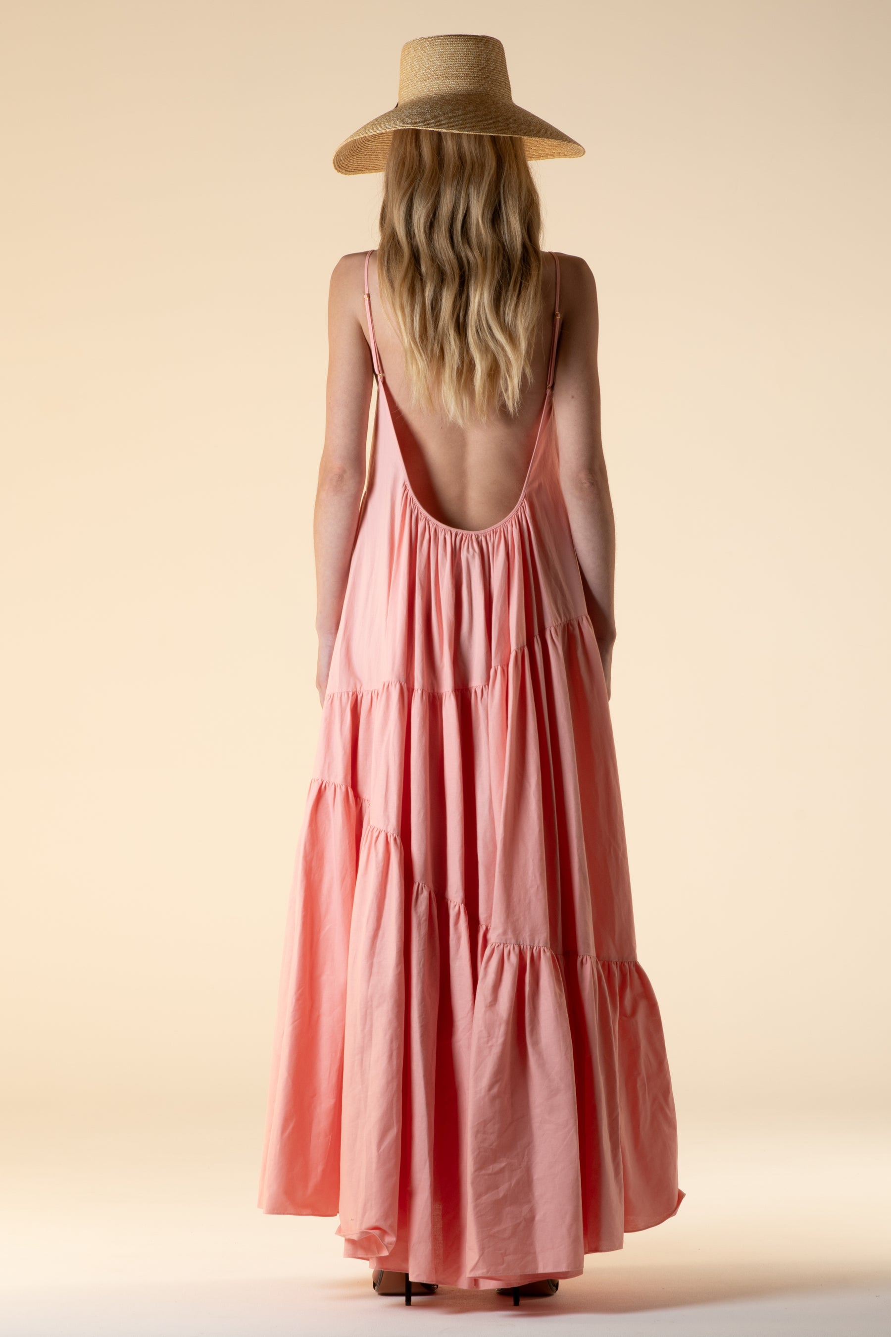 Malibu Cotton Maxi Dress Peony