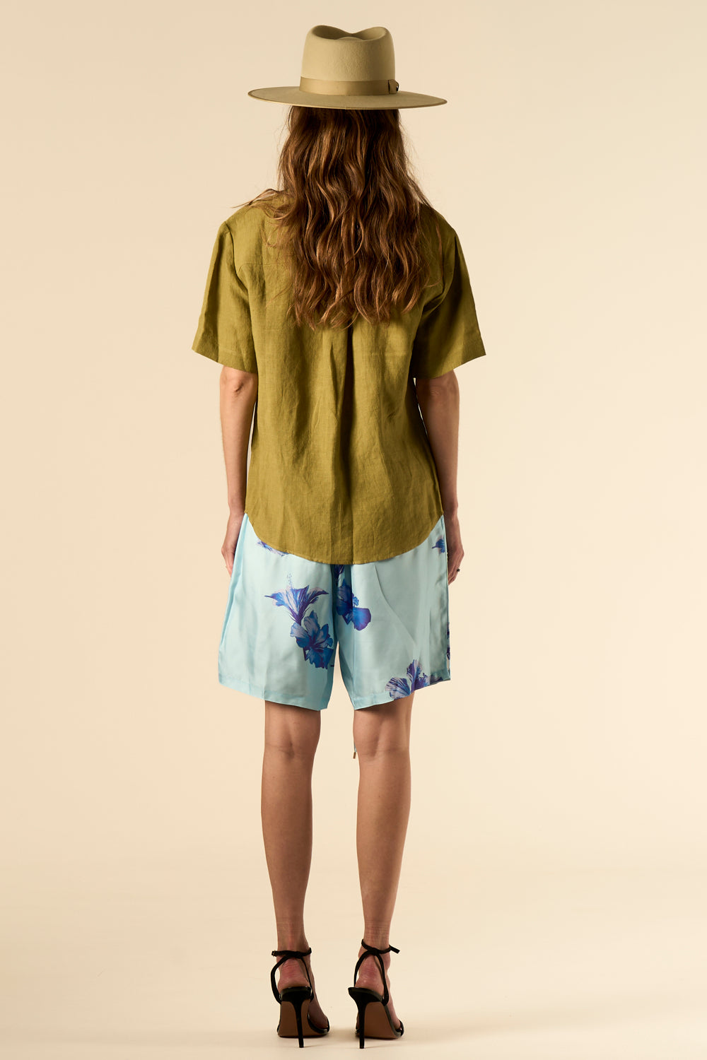 Basketball Silk Short Pale Blue Hawaii 