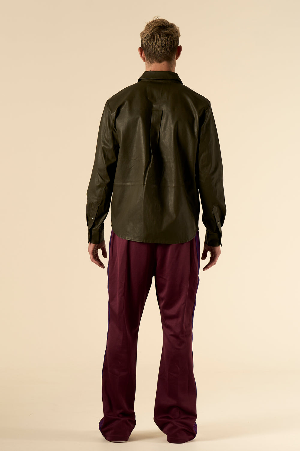 Leather Shirt Army Green 