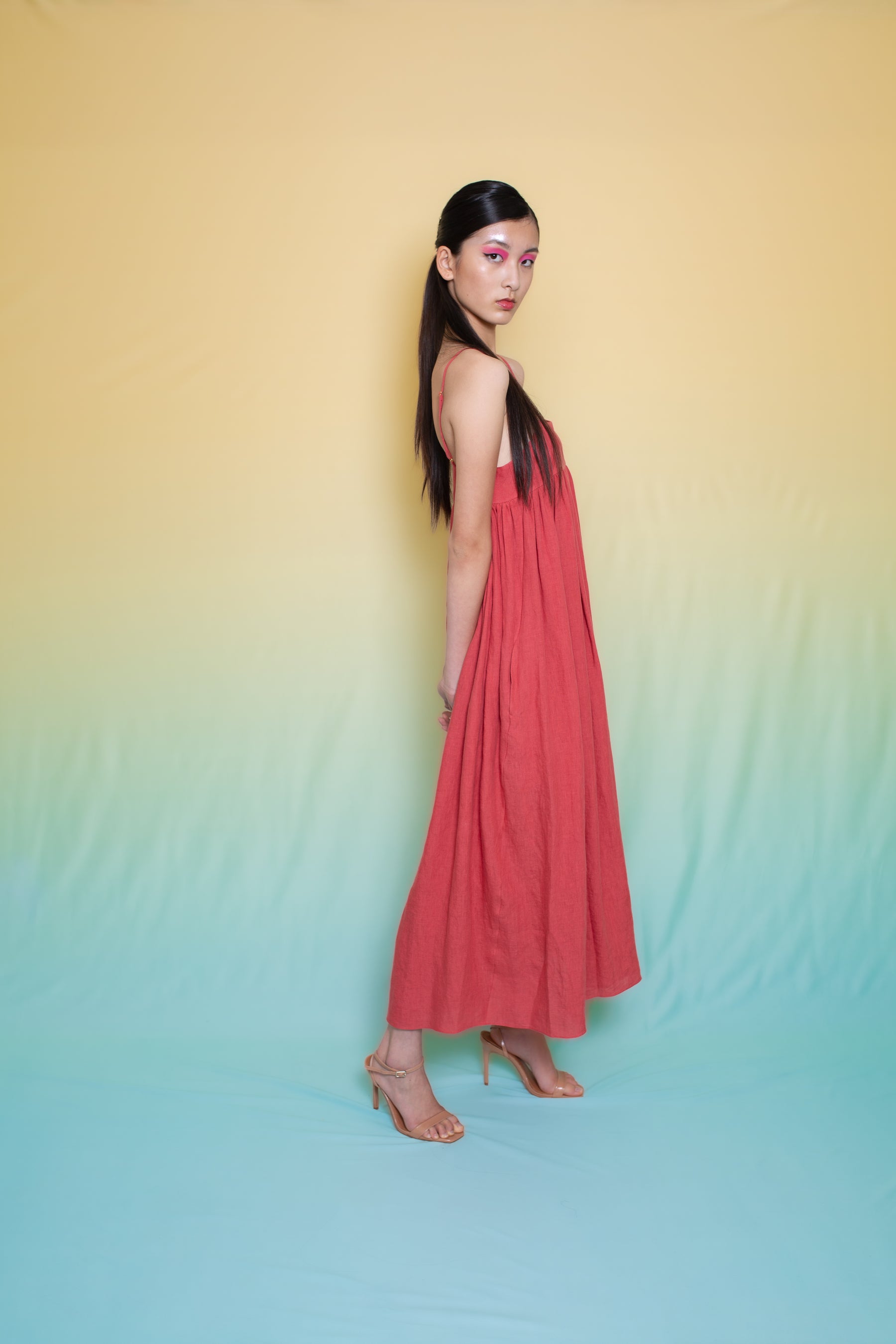 Neptune Linen Baby Doll Raspberry