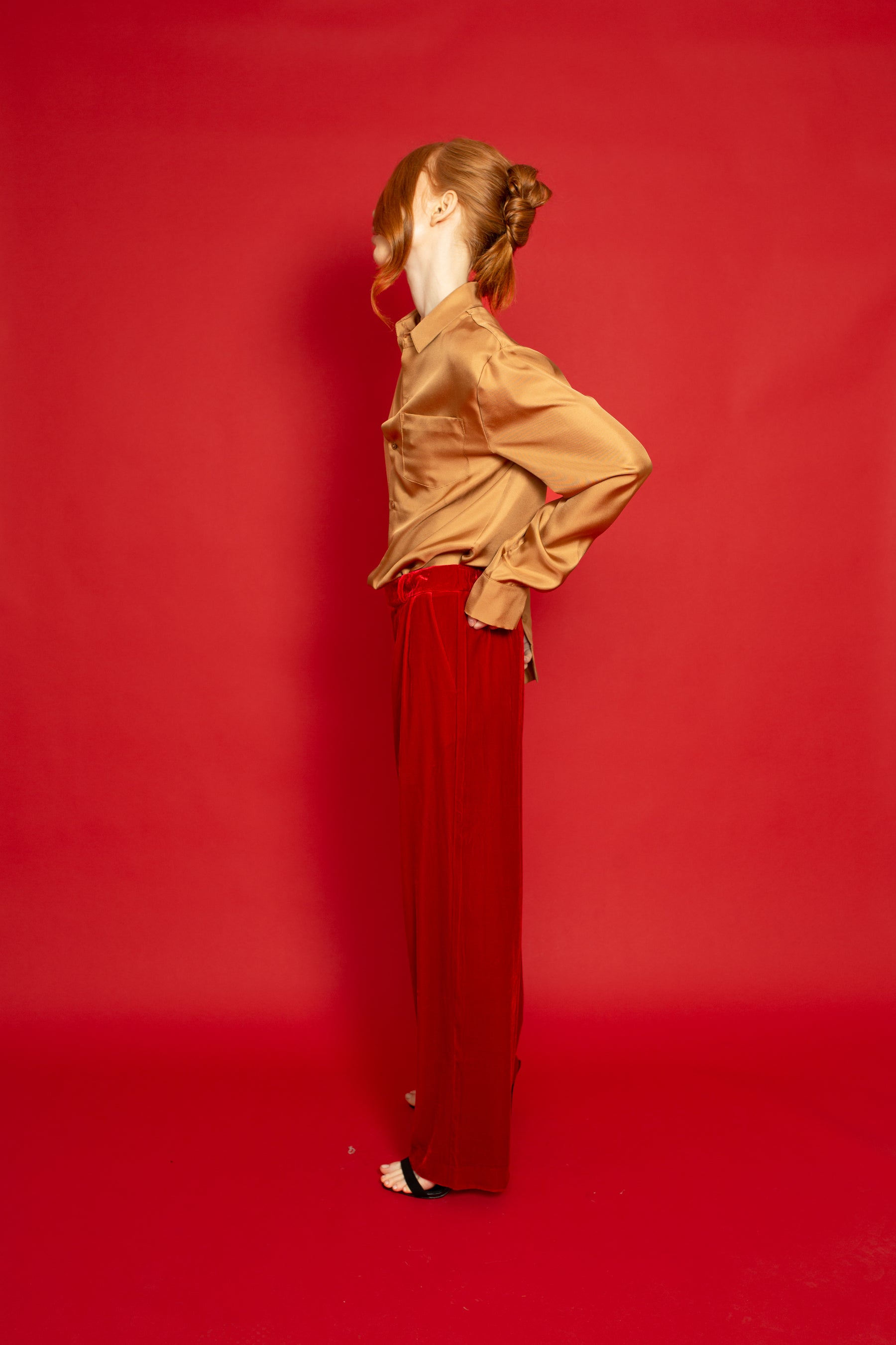 Salinas Velvet Trouser Cherry 