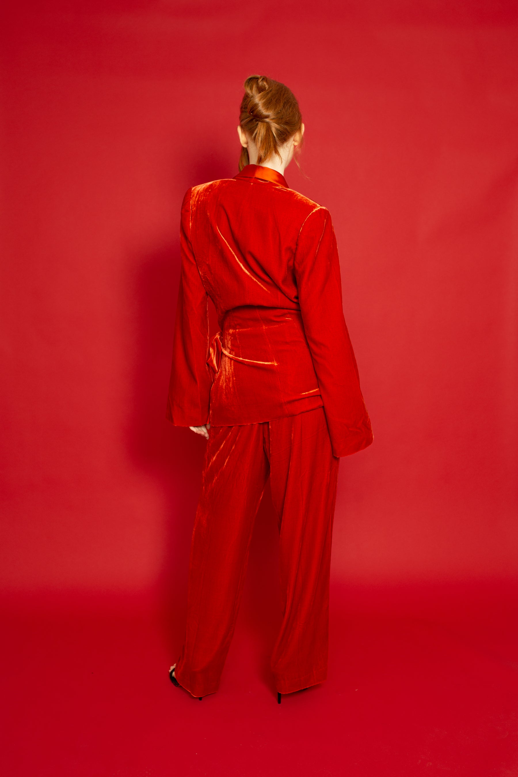 Salerno Velvet Tux Jacket Cherry 