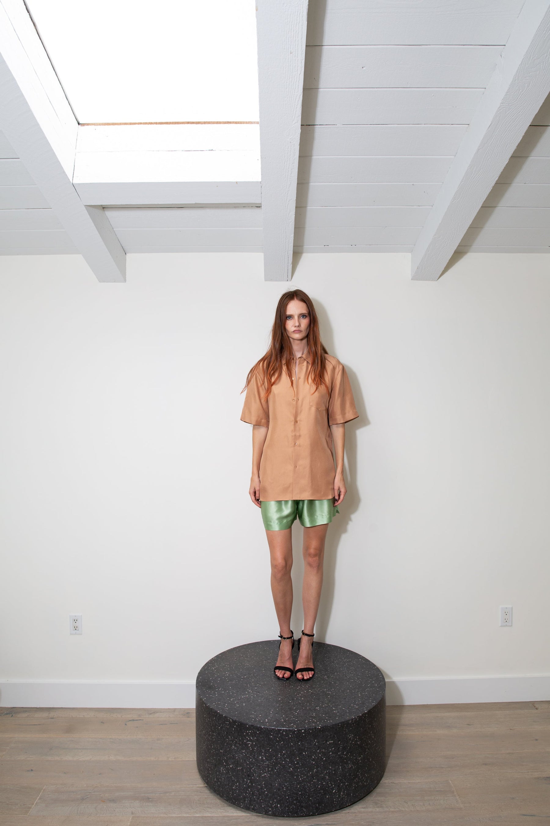 Boyfriend Silk Shirt Toffee 