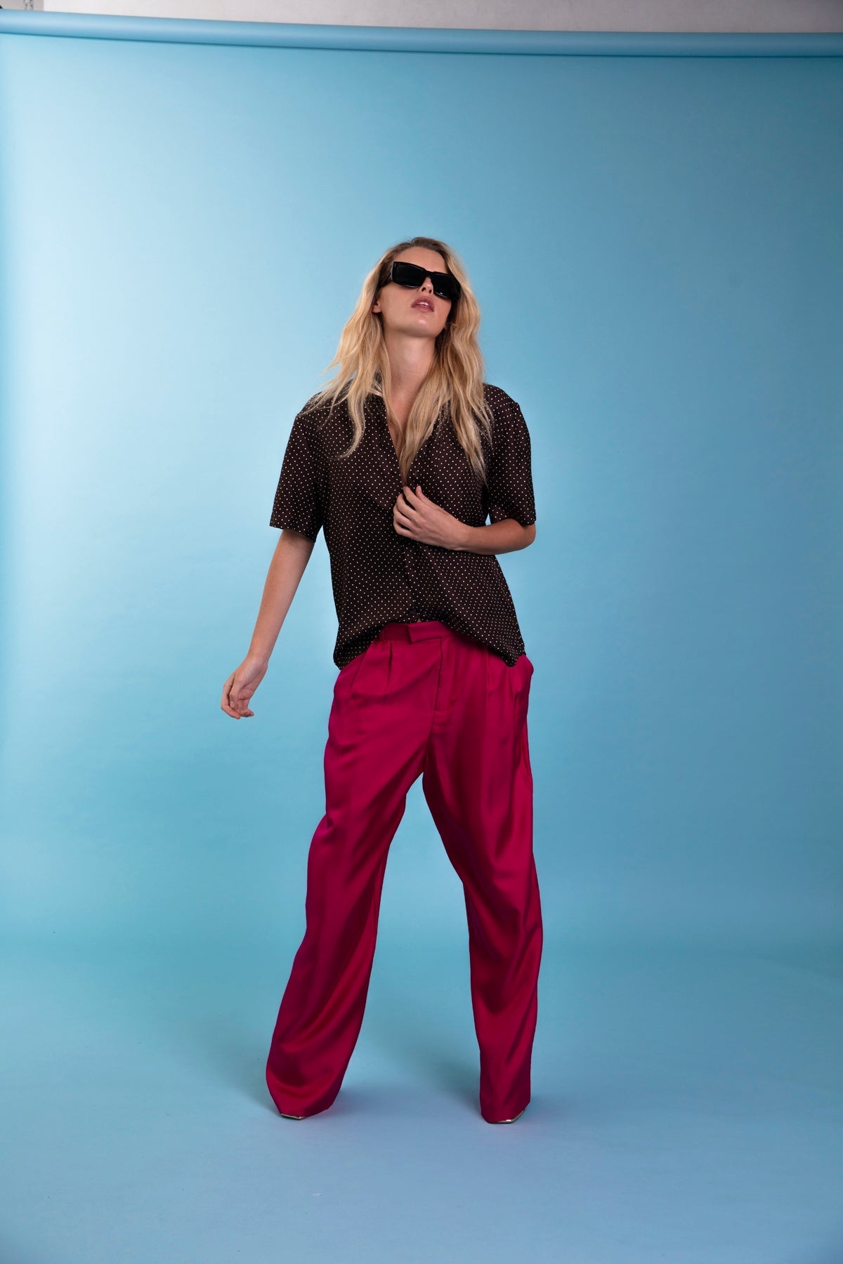 Salinas Silk Trouser Fuscia 