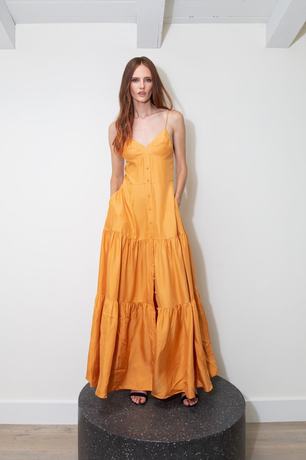 Del Rey Silk Dress Marigold