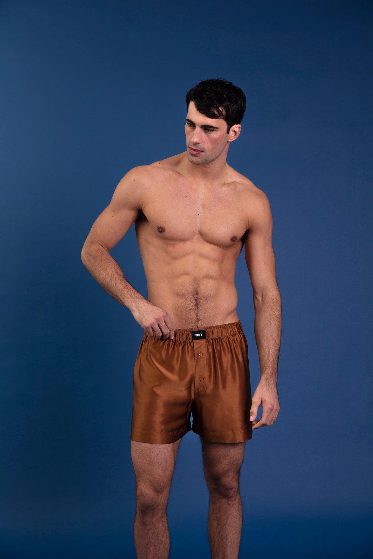 Le Weekend Silk Boxer Caramel 