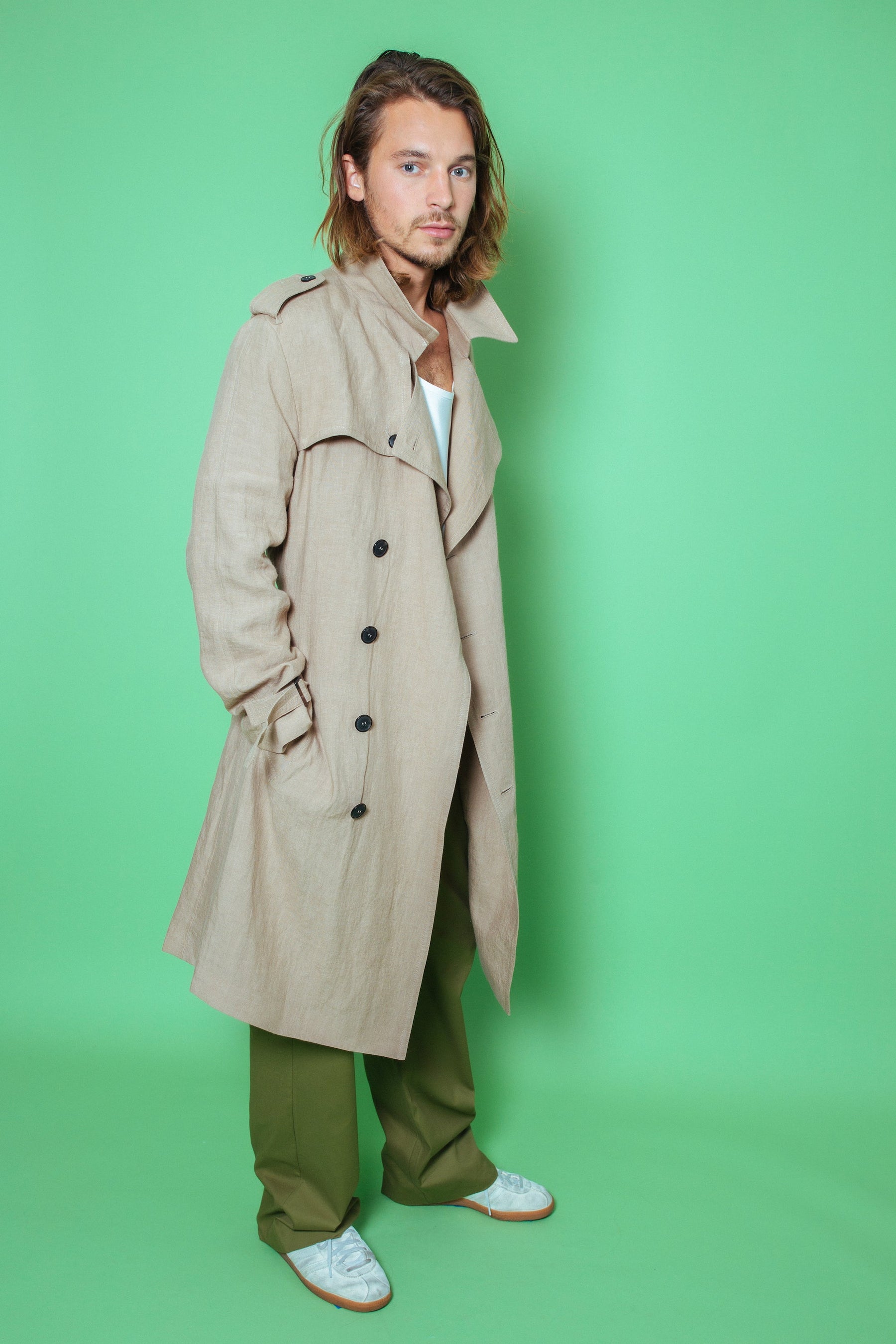 Mako Linen Trench Natural 