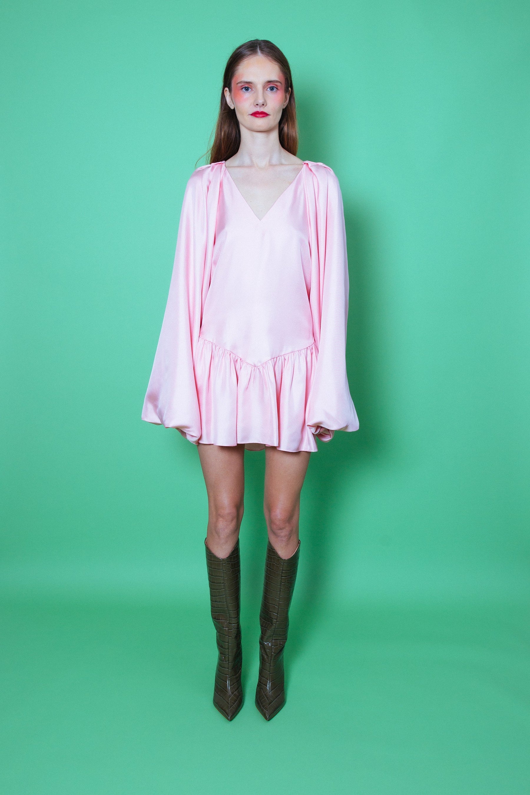 Feliz Silk Dress Pink