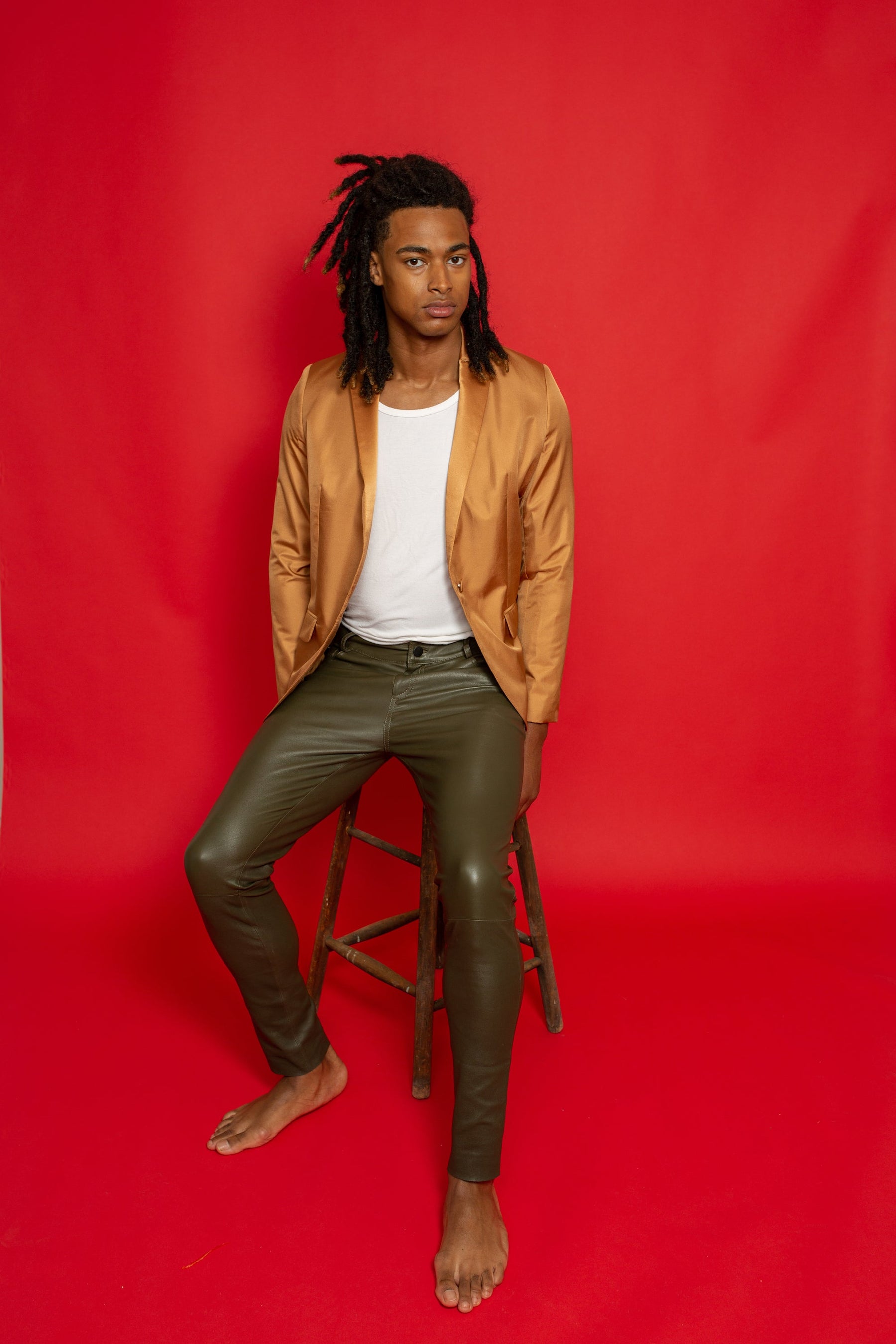 Salinas Silk Tux Jacket Toffee 