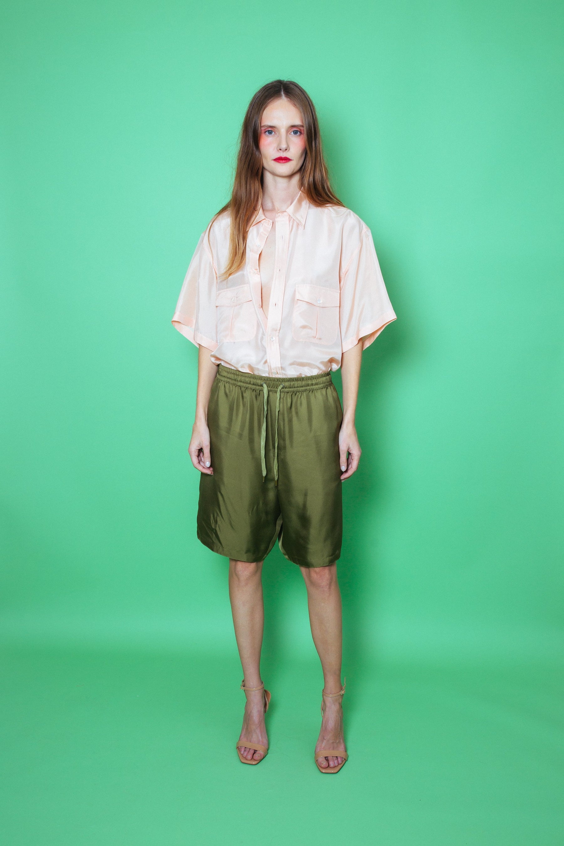 Basketball Silk Short Khaki 