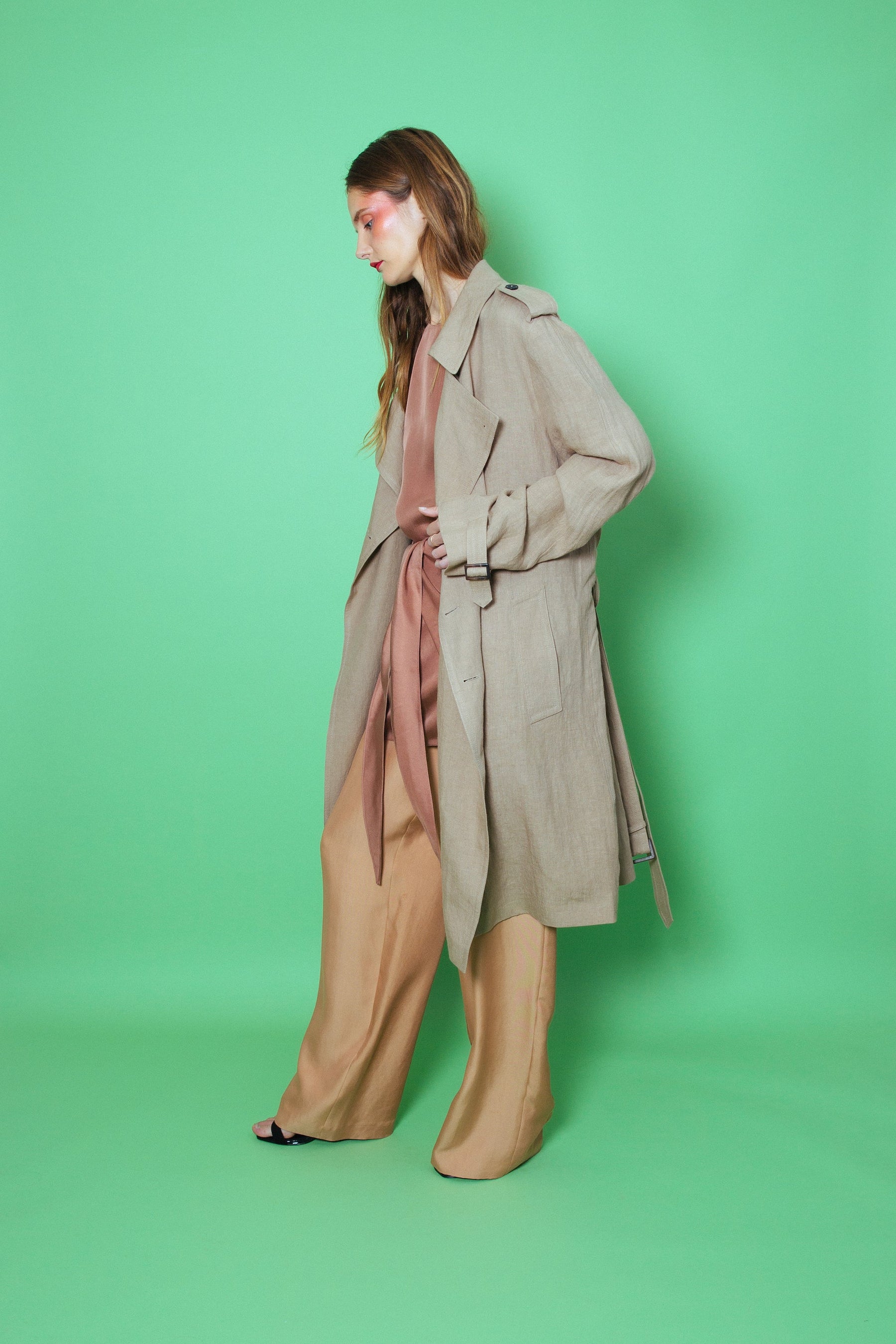 Mako Linen Trench Natural 