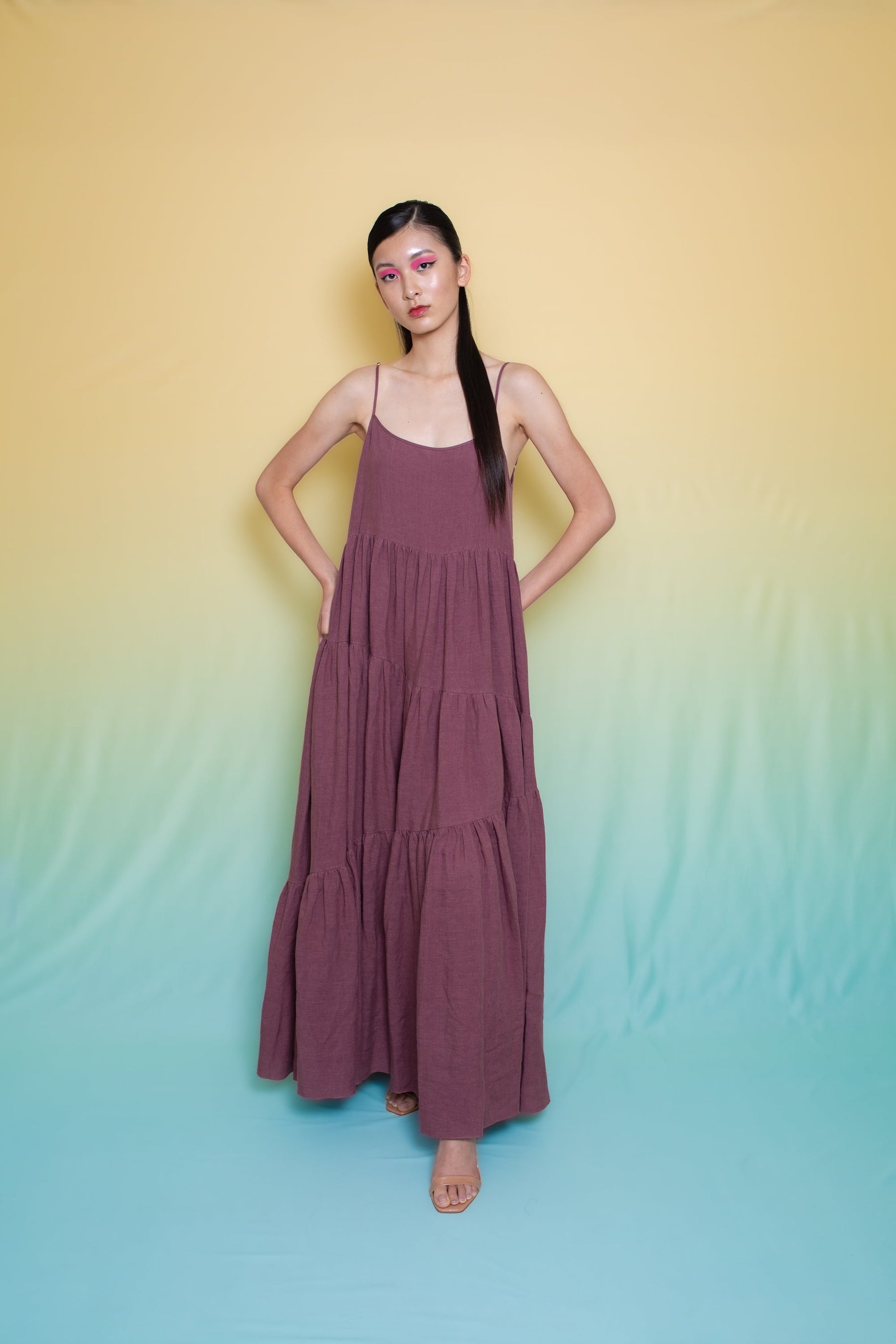Malibu Linen Maxi Dress Lilac
