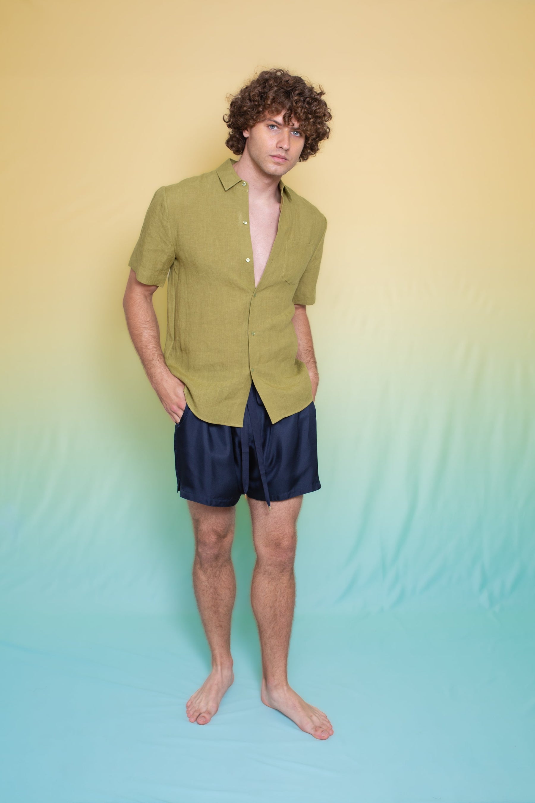 Boyfriend Linen Shirt Pistachio 