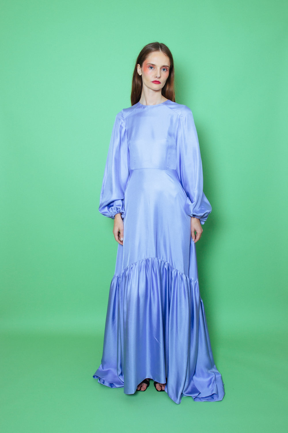 modern silk dress 100% Acetate Mulberry Silk Modern Chinese Dress Versatile Shawl Des Light pink / M
