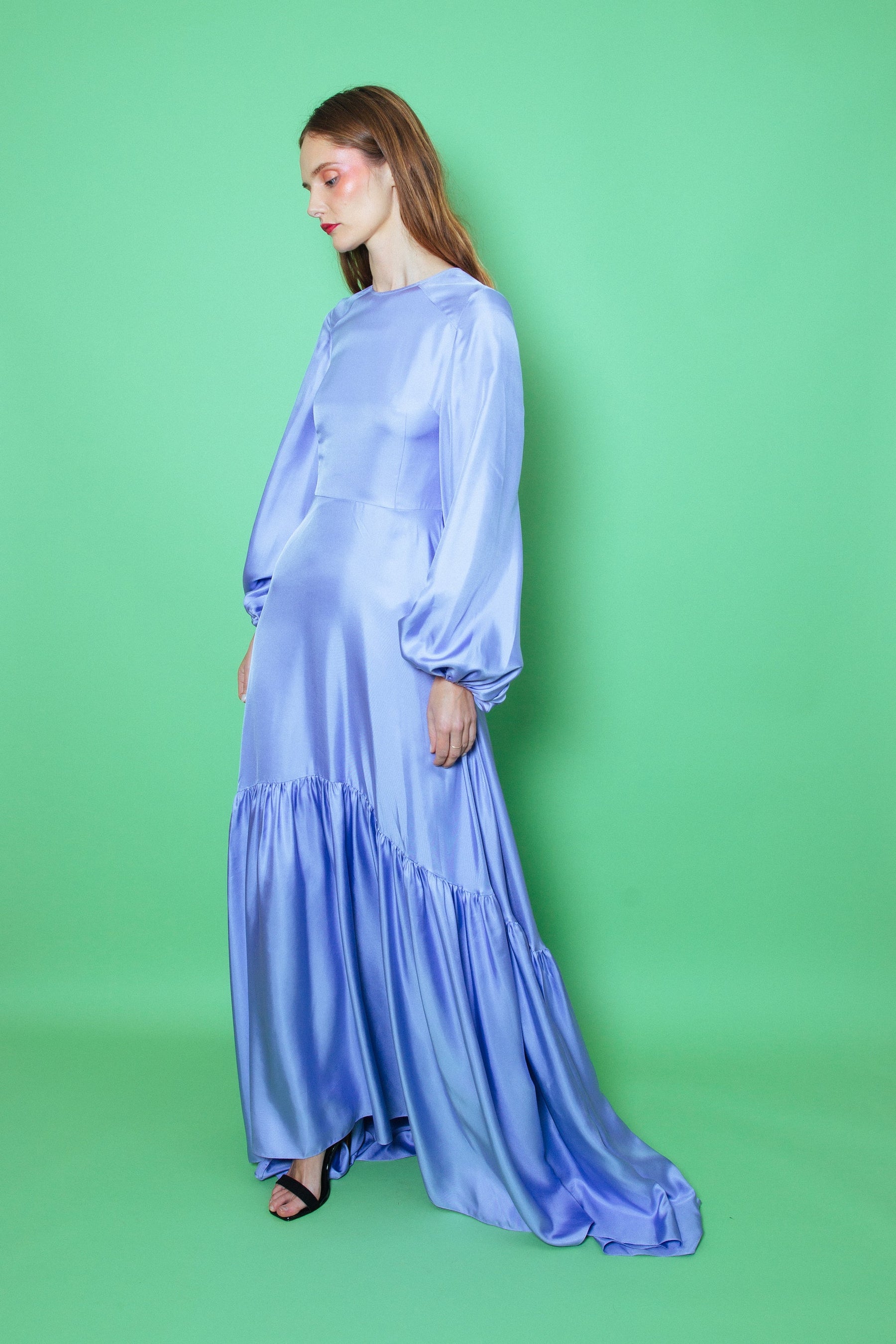 Beverly Silk Dress Lilac