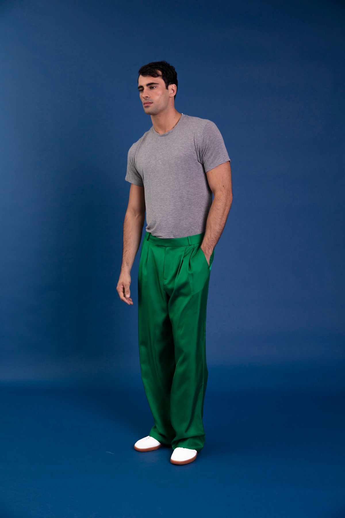 Salinas Silk Trouser Emerald 