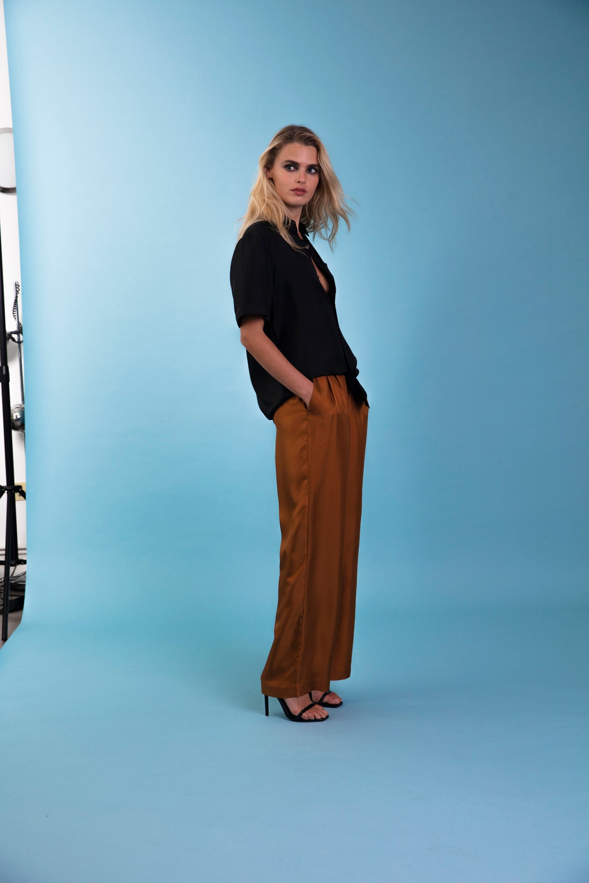 Salinas Silk Trouser Caramel 