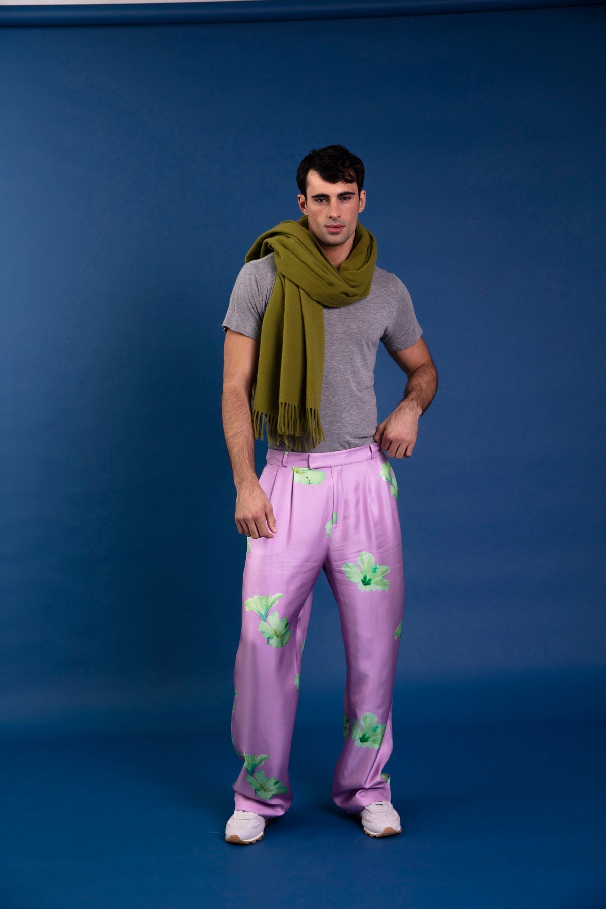 Salinas Silk Trouser Lilac Hawaii 