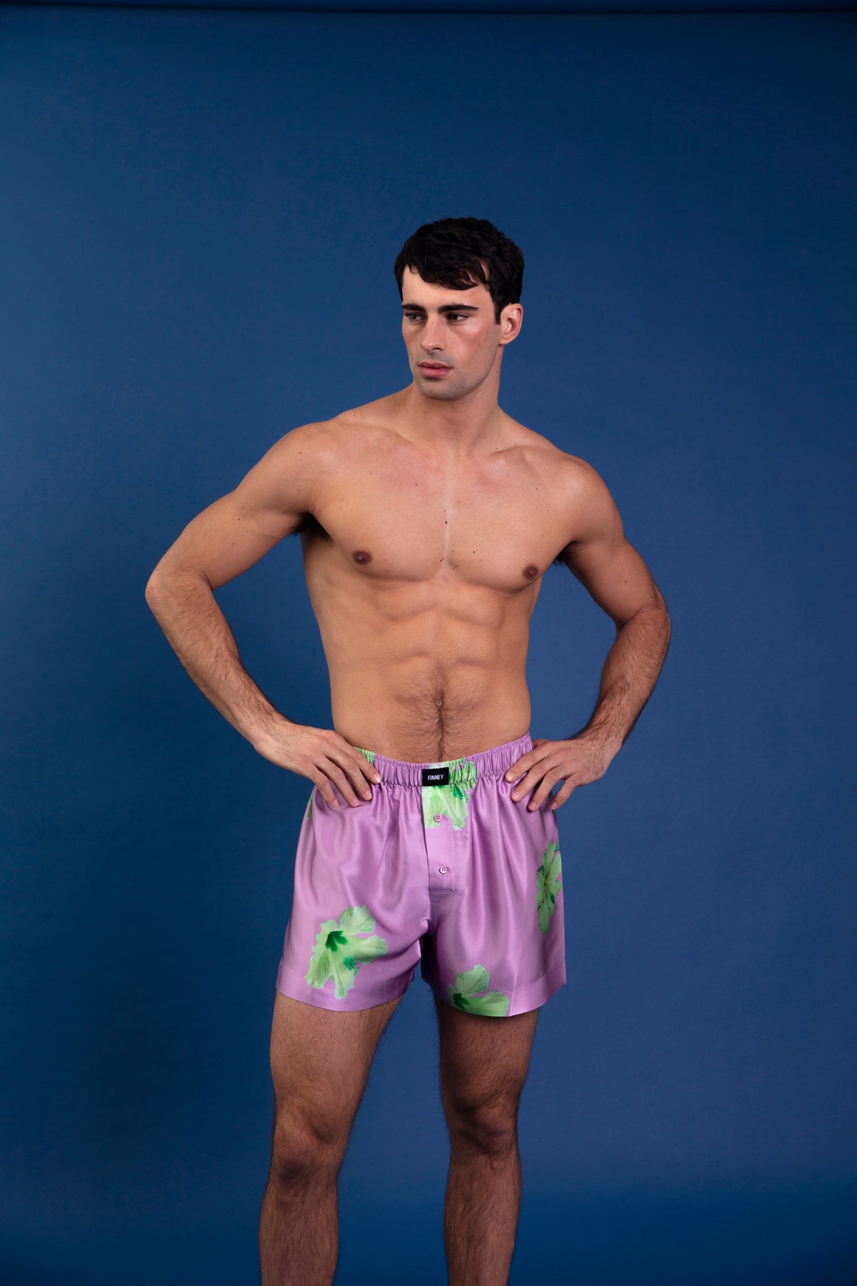 Le Weekend Silk Boxer Lilac Hawaii 