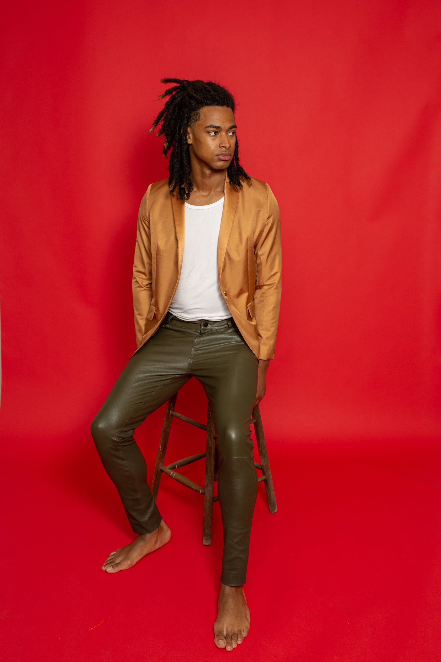 Salinas Silk Tux Jacket Toffee 