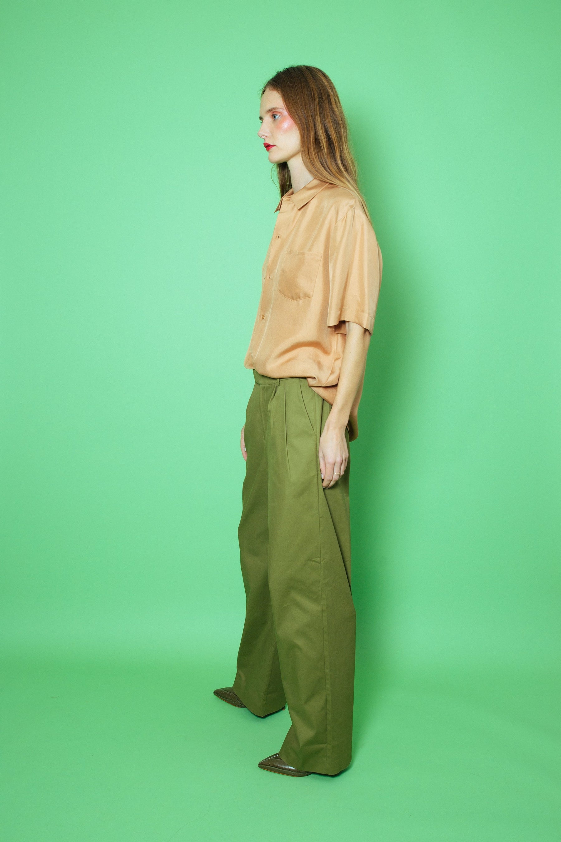 Boyfriend Silk Shirt Toffee 