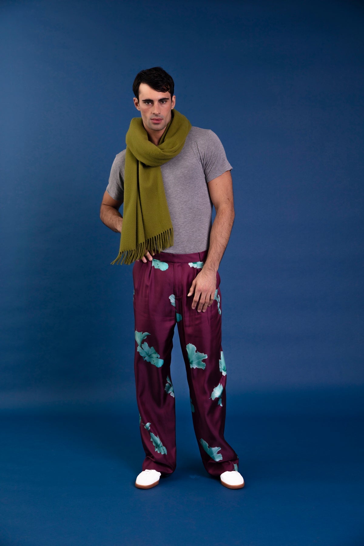 Salinas Silk Trouser Purple Hawaii 