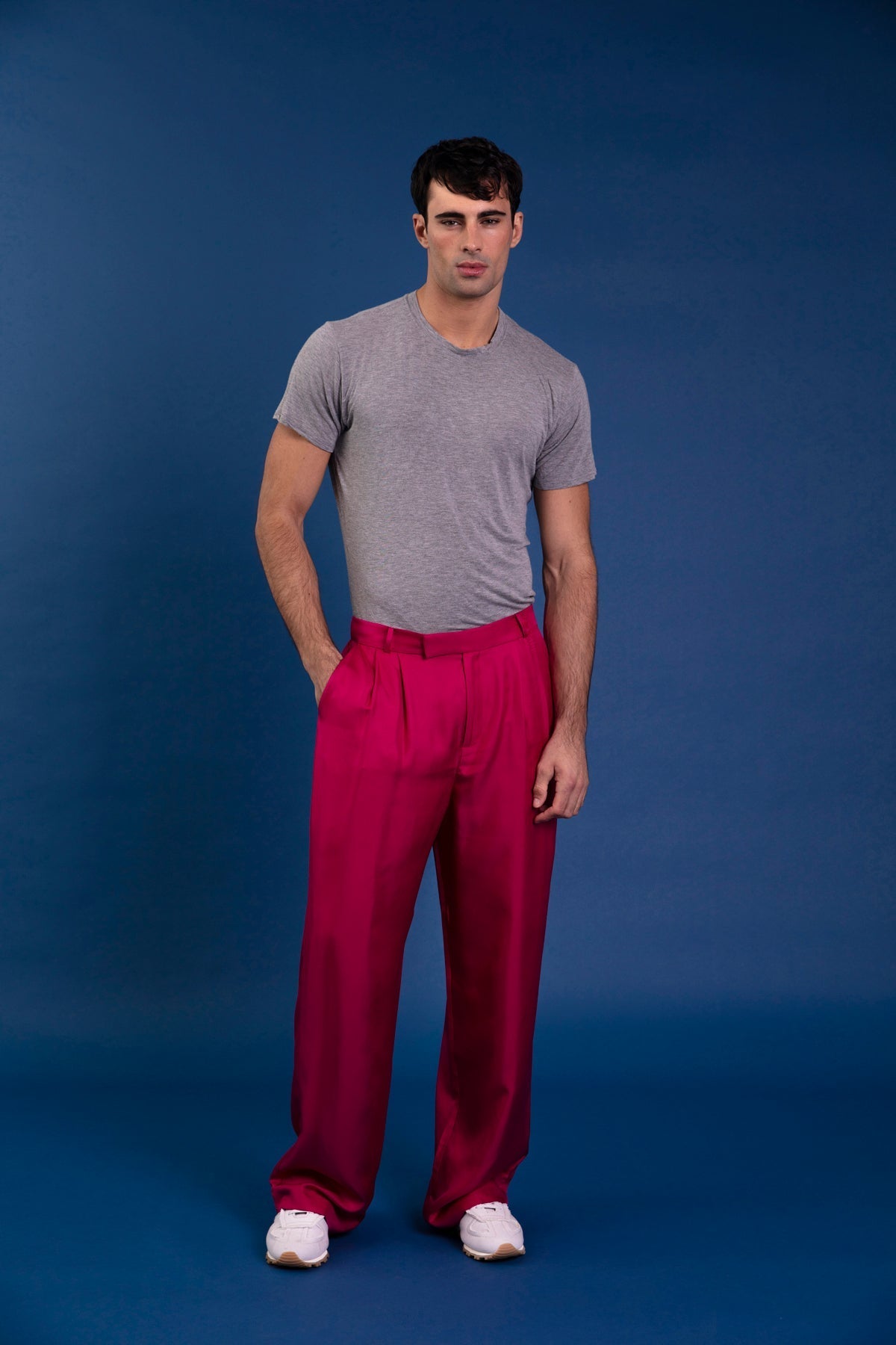 Salinas Silk Trouser Fuscia 