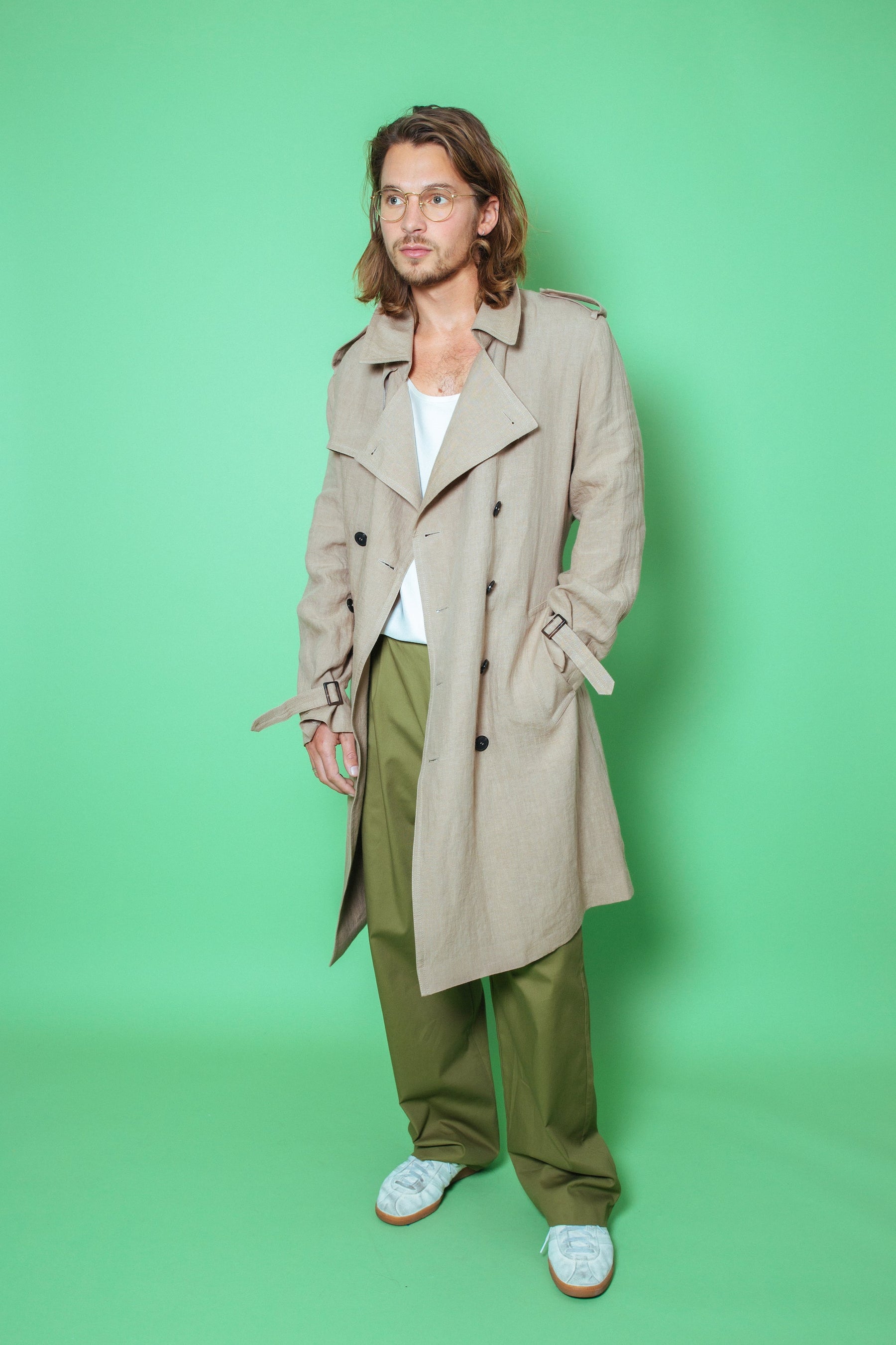 Mako Linen Trench Natural 