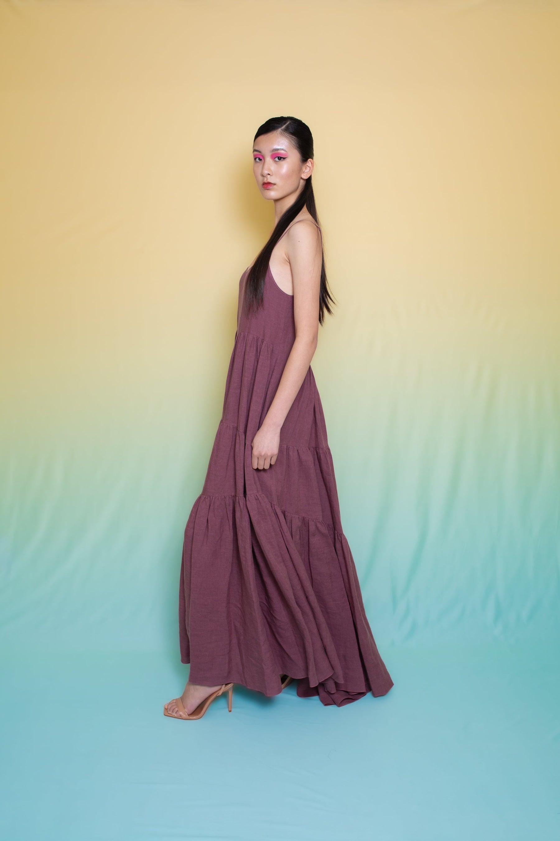 Malibu Linen Maxi Dress Lilac