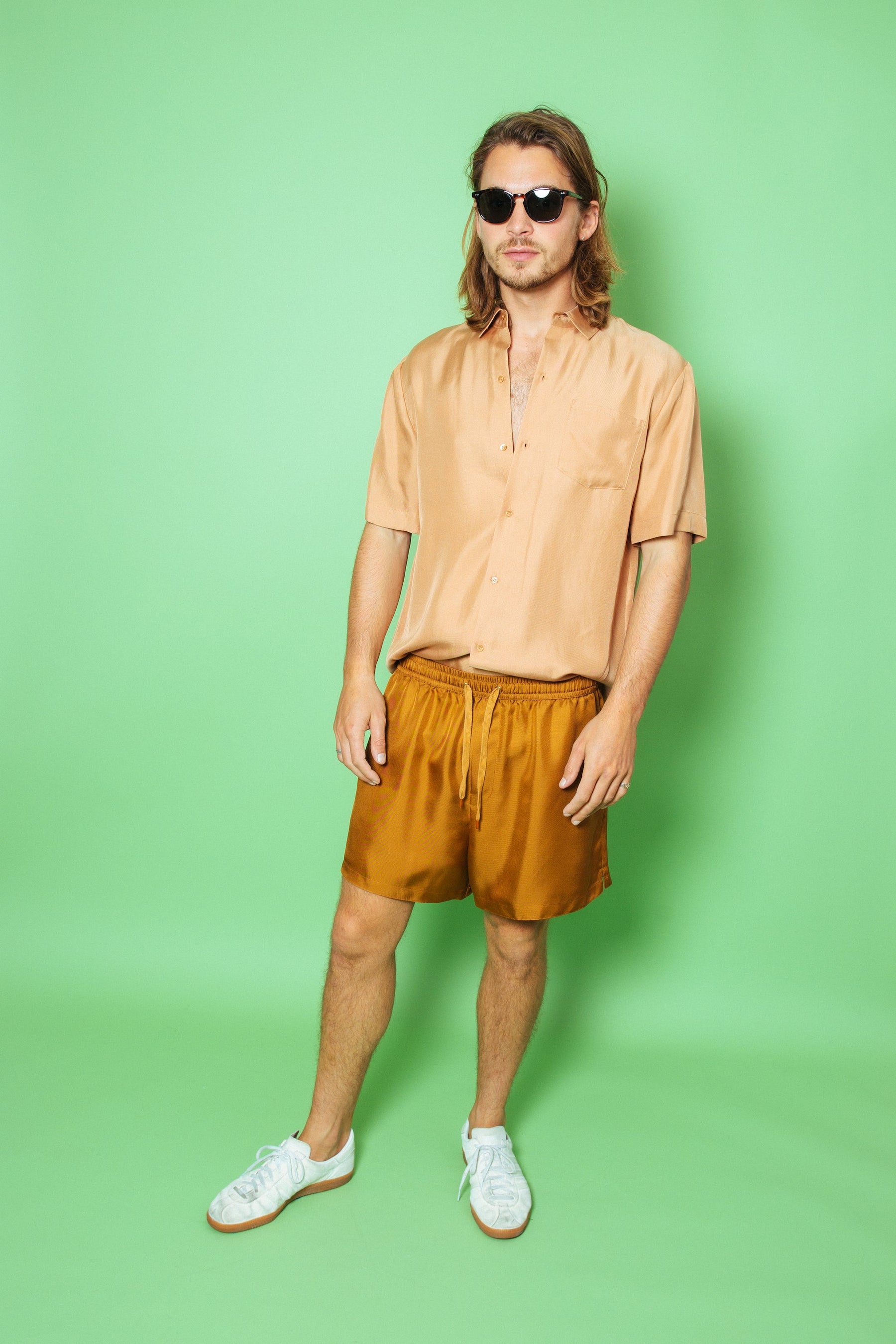 Boyfriend Silk Shirt Toffee 