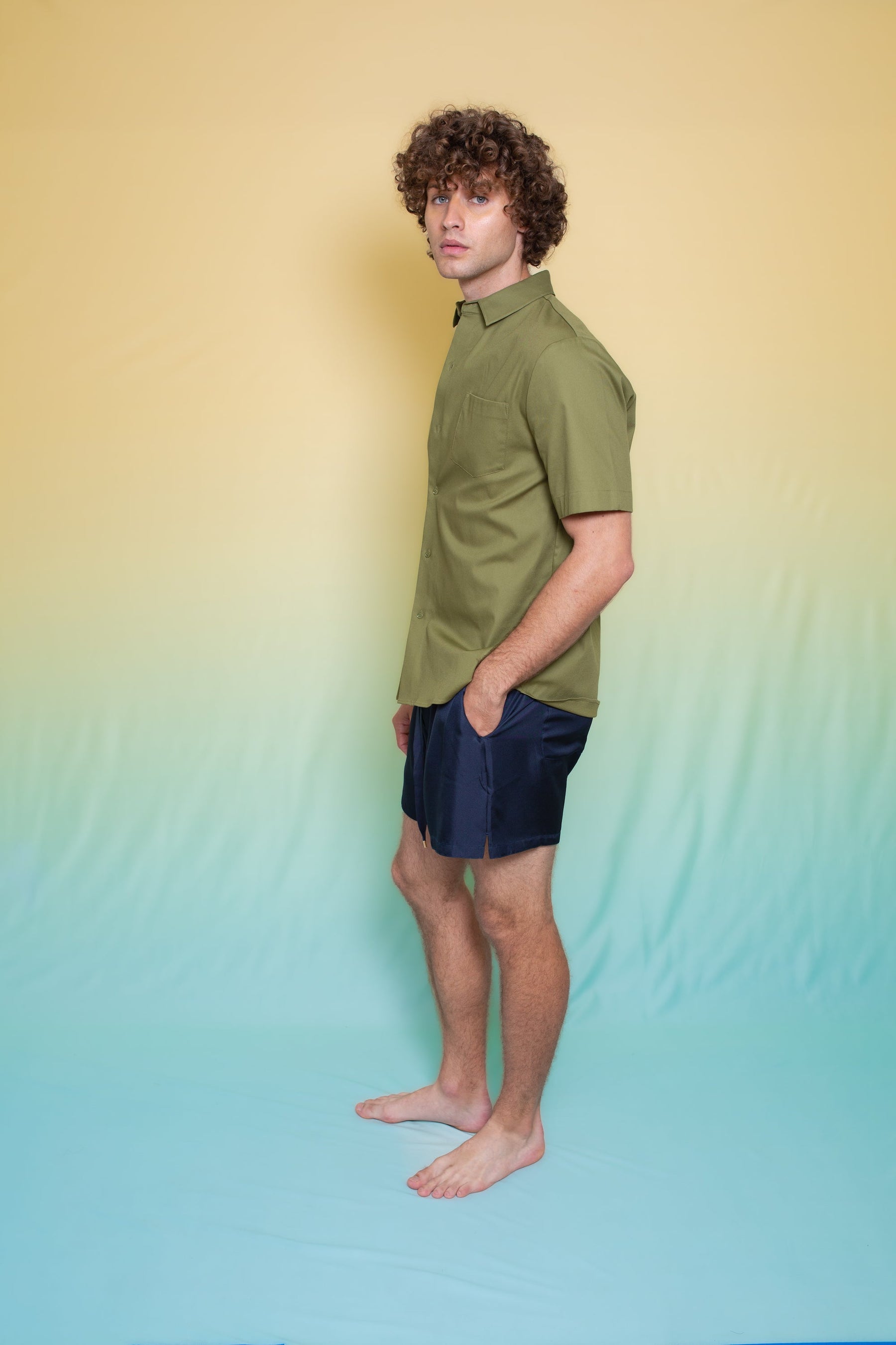 Paolo Silk Short Ink 