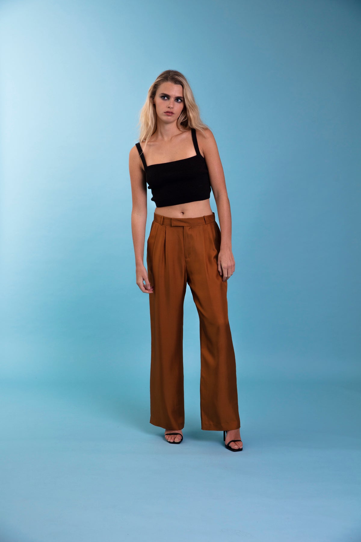 Salinas Silk Trouser Caramel 