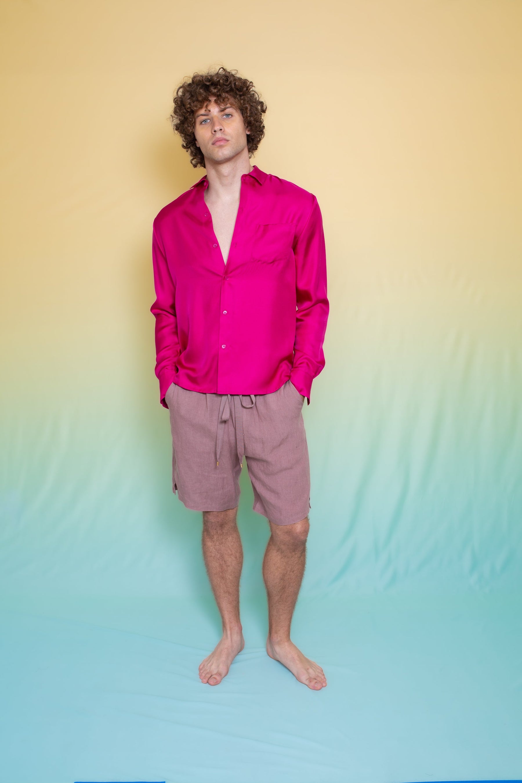 Basketball Linen Short Mink 