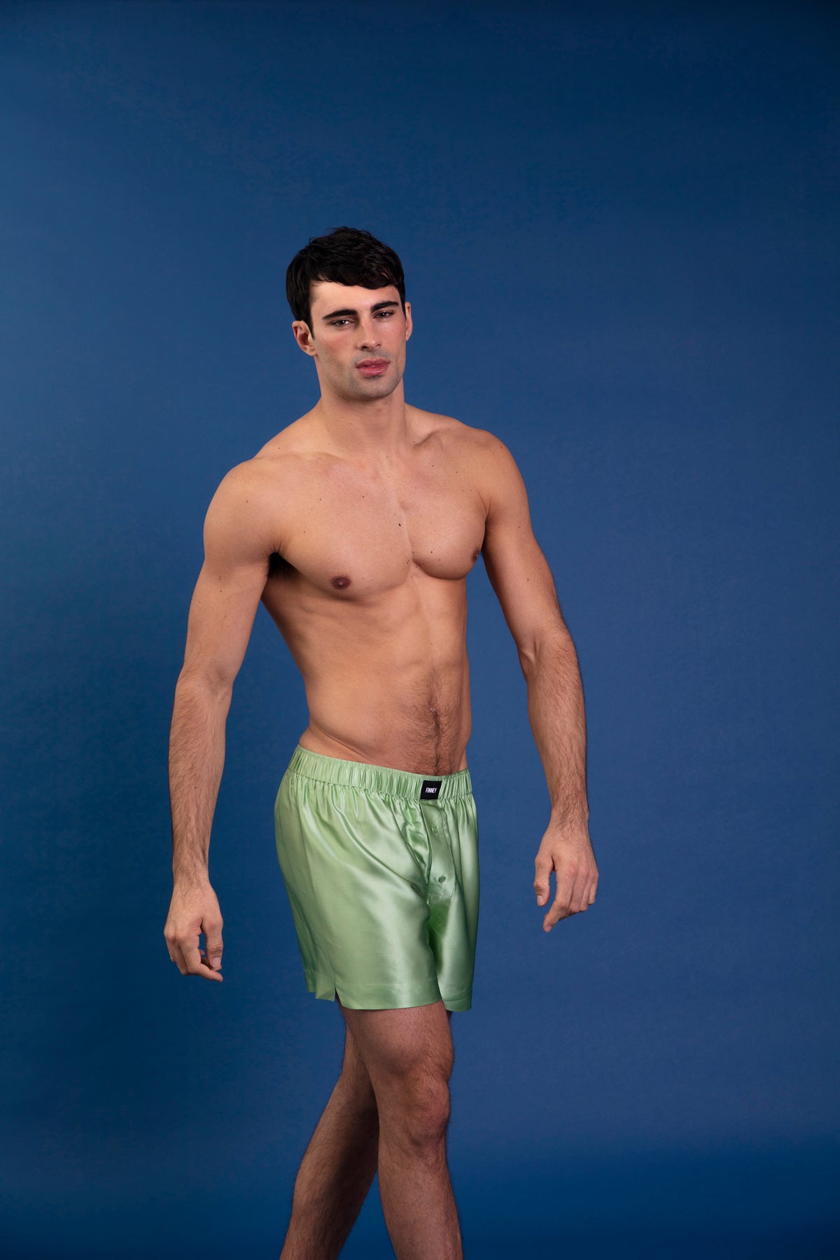 Le Weekend Silk Boxer Pistachio 