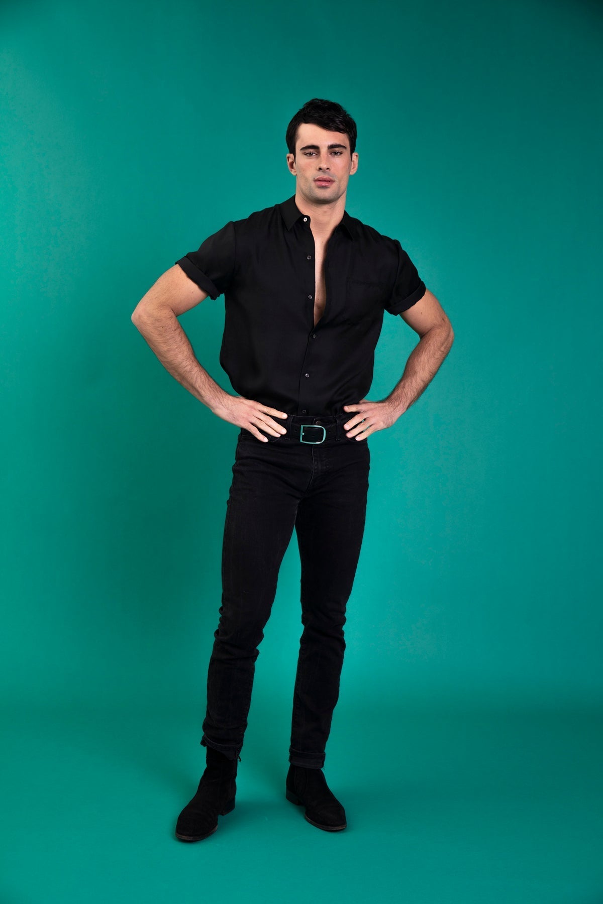 Boyfriend Silk Shirt Black 